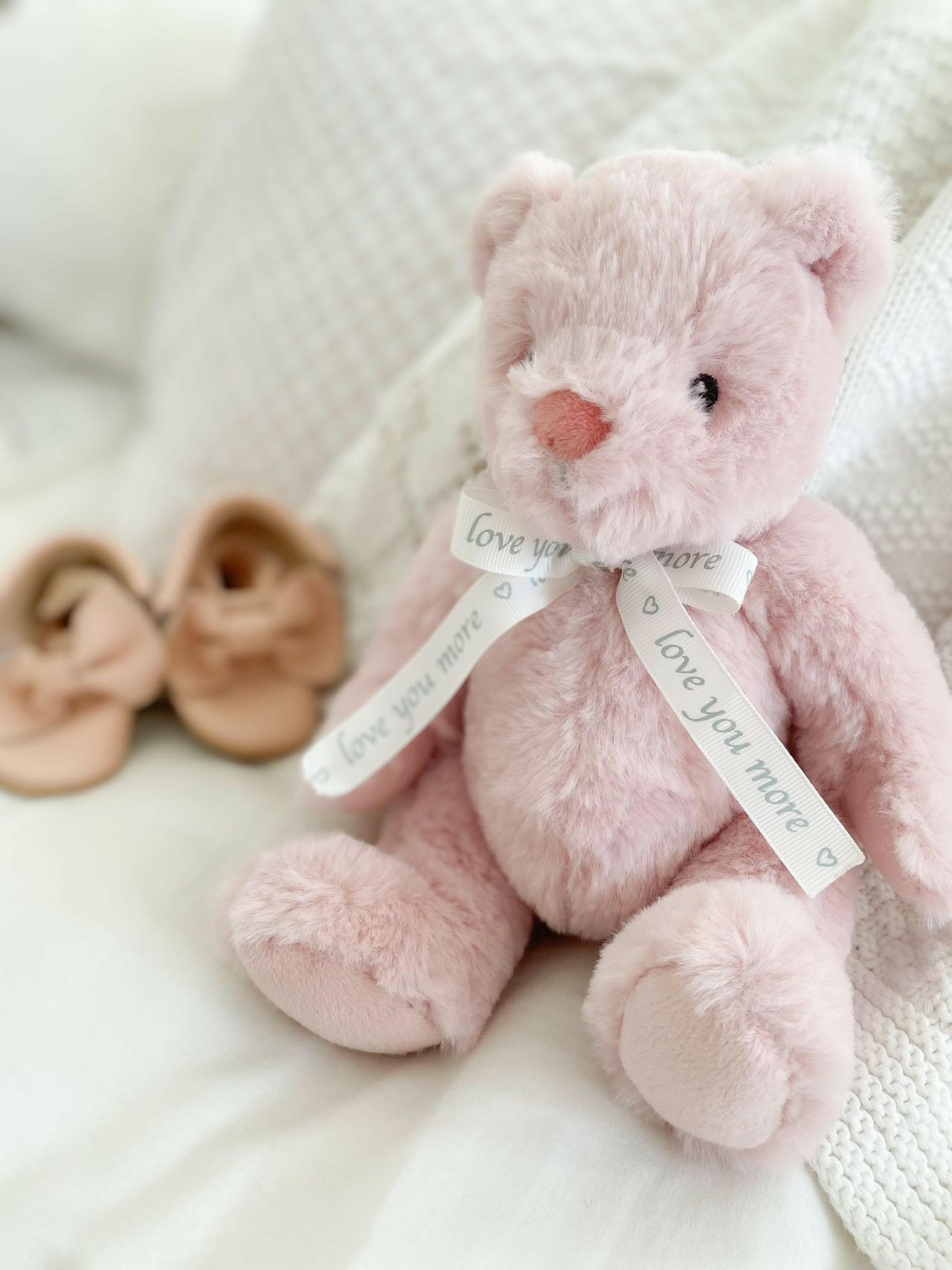 Love You Bear - Pink Stuffed Toy MON AMI