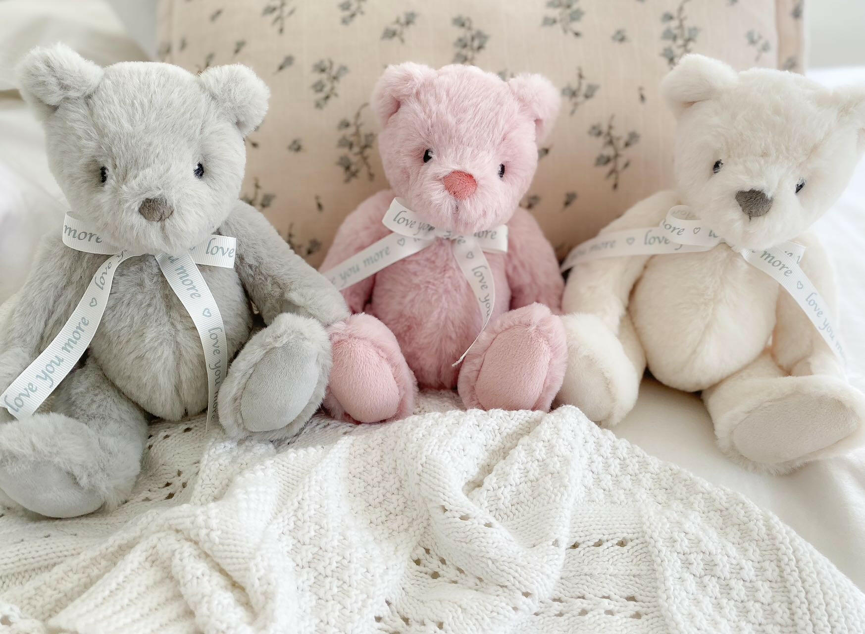 Love You Bear - Pink Stuffed Toy MON AMI