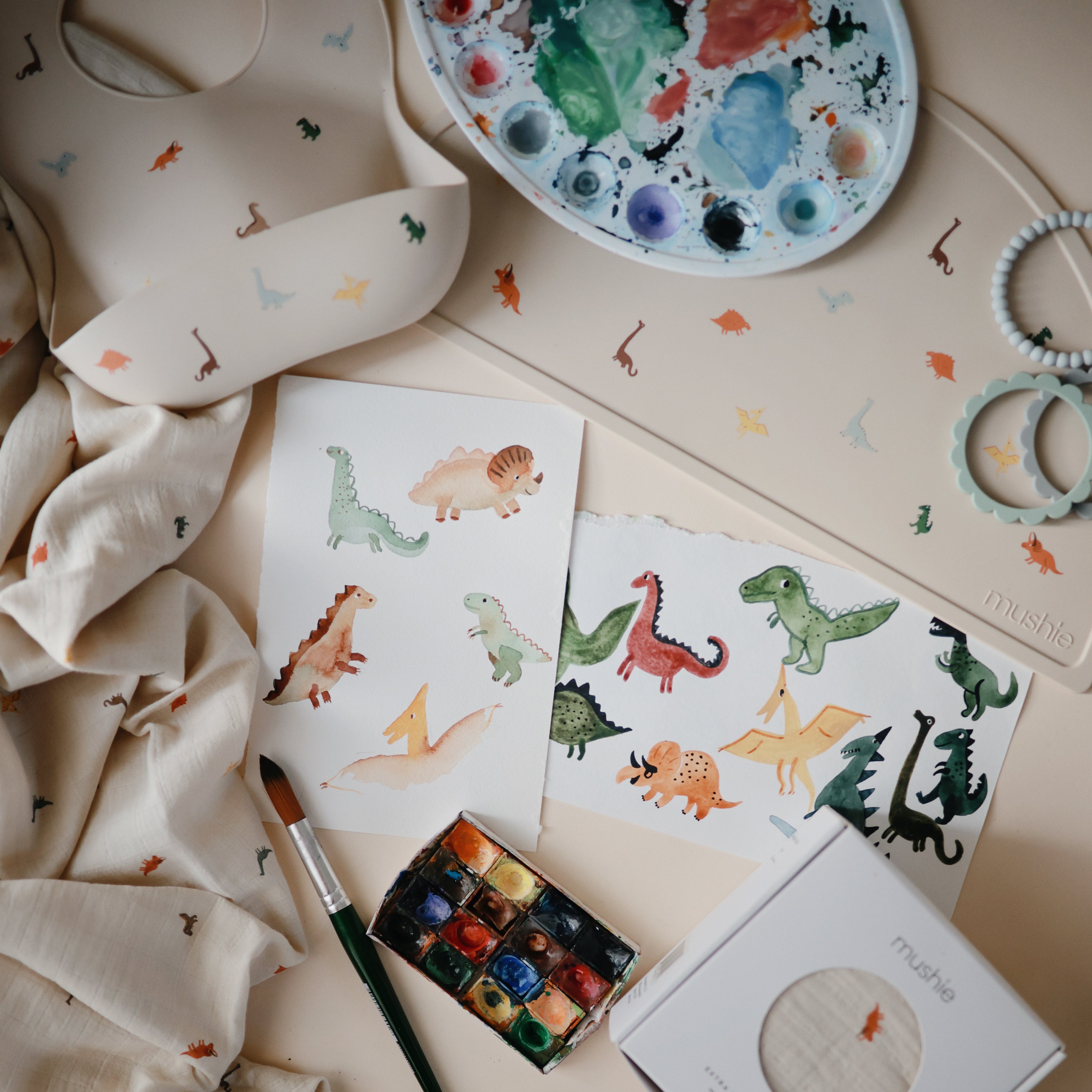 Organic Cotton Muslin Swaddle Blanket Swaddle Mushie