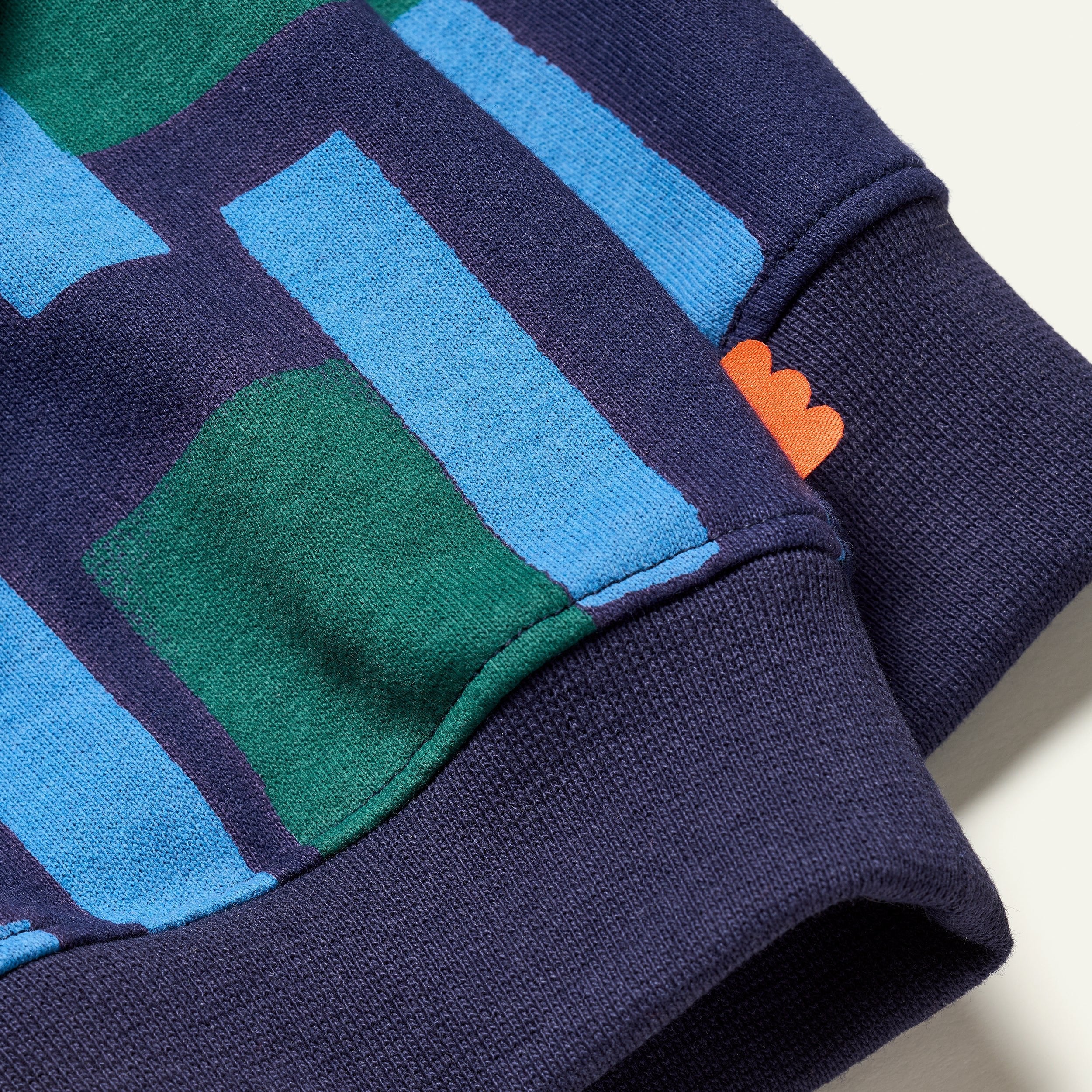 Recycled Cotton Blue Block Sweatshirt