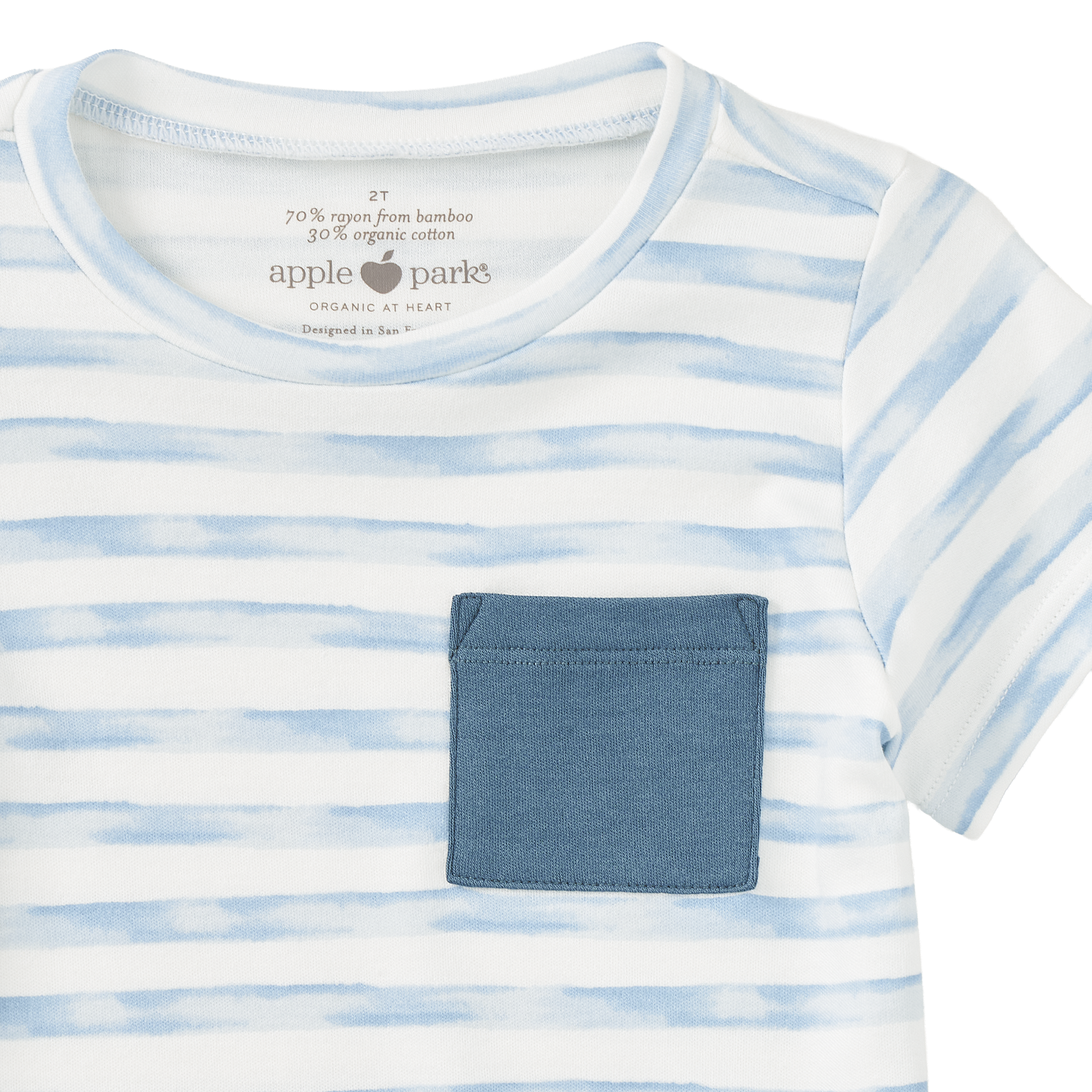 Bamboo Blend Short Sleeve Pocket Tee – Breezy Bay Stripe