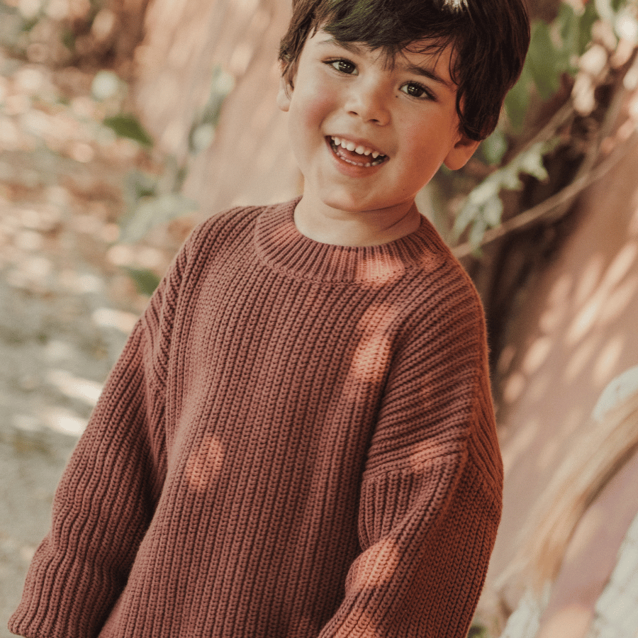 The Chunky Knit Sweater - Rosewood