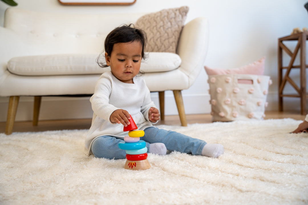 Magnetic Wood Stacker Rocket by Manhattan Toy Manhattan Toy