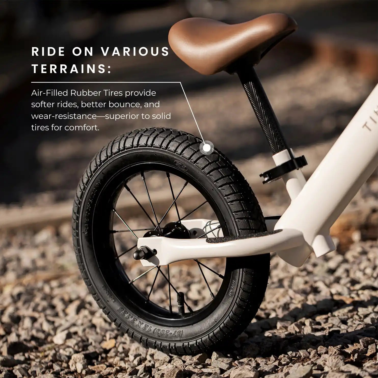 Tiny Land® Balance Bike - Milky White Push & Pedal Riding Vehicles Tiny Land