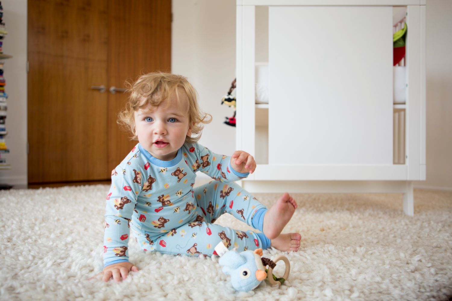 Crawling Critter Teething Toy - Blue Birdy