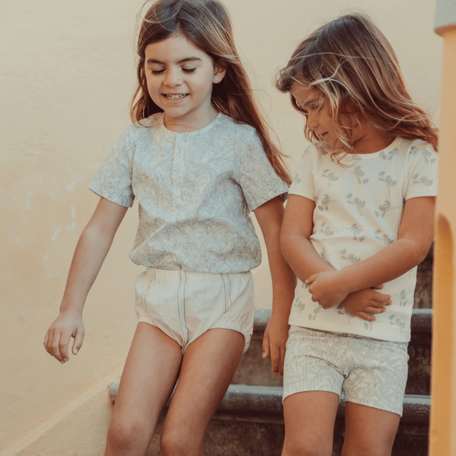 The Woven Bloomer - Mist Stripe