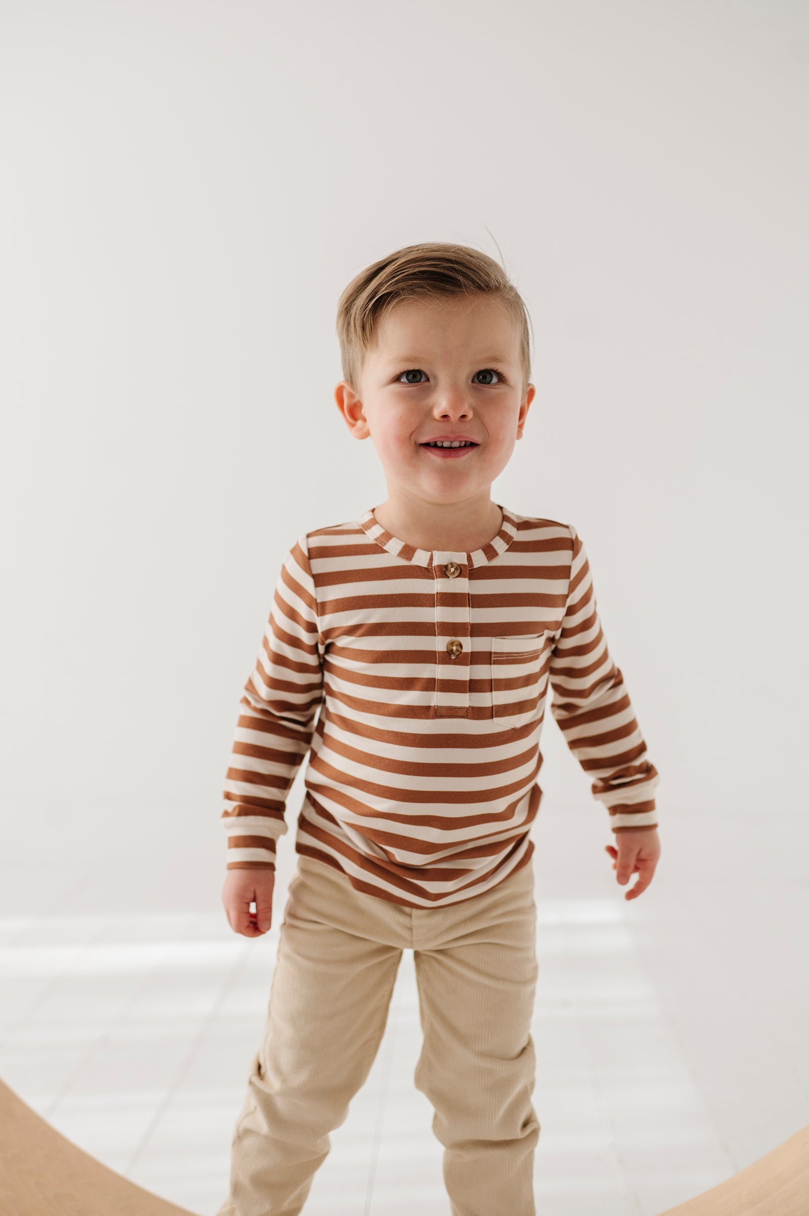 Boy's Long Sleeve Henley Shirt