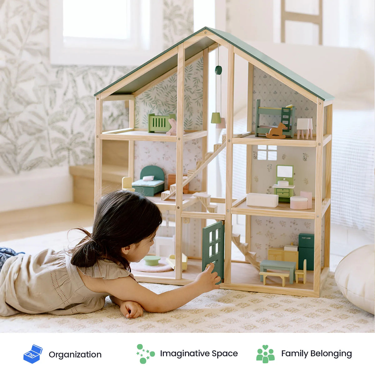 Tiny Land® Sweetwood Dollhouse without Dolls
