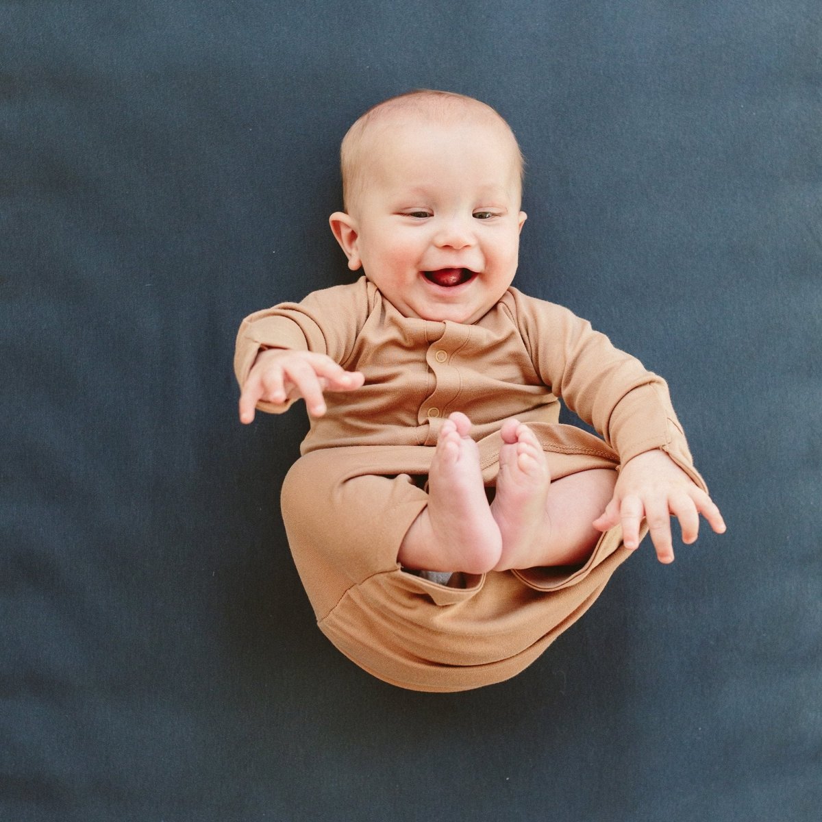 24 HOUR CONVERTIBLE GOWN | SANDSTONE — Bamboo Organic Cotton Blend, Preemie–6M