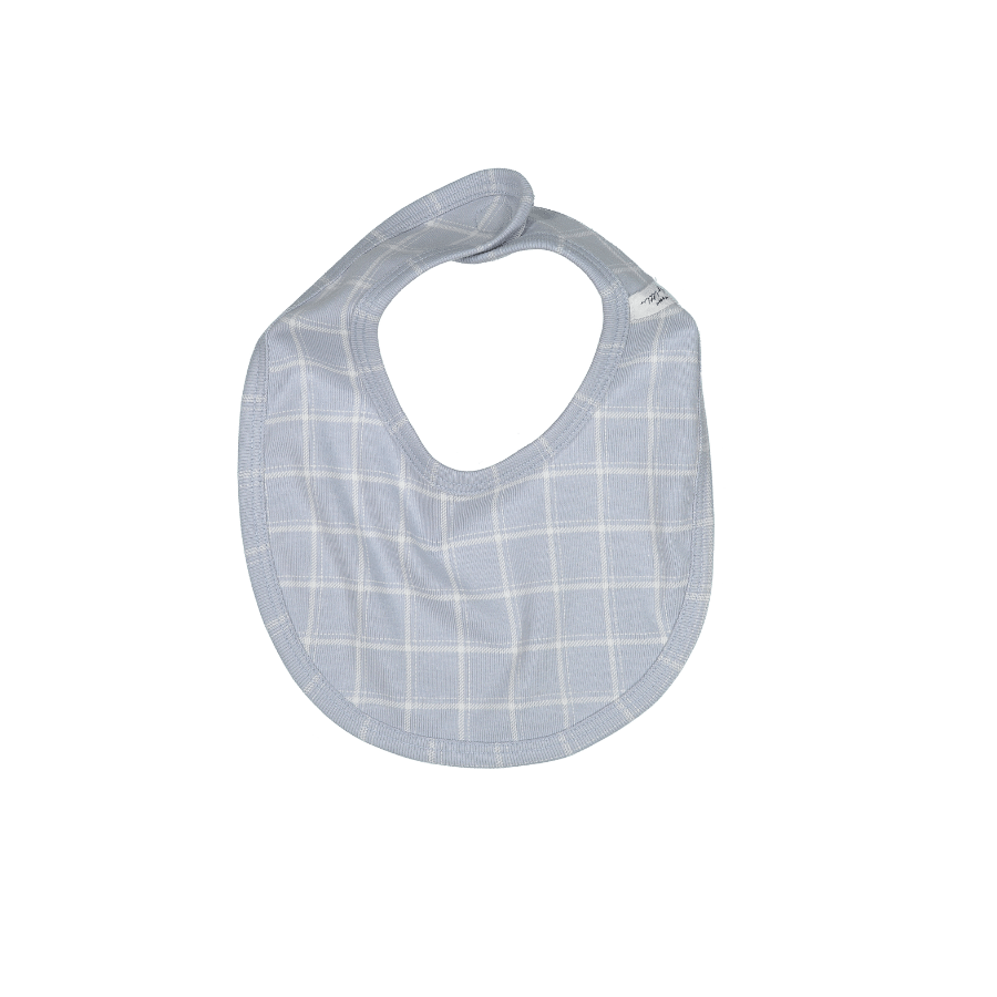 The Printed Bib - Blue Grid Bib Lovely Littles