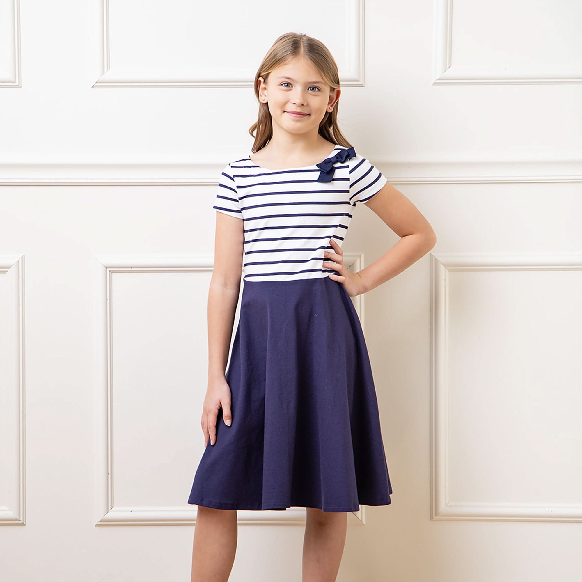 Short Sleeve Organic Knit Skater Dress