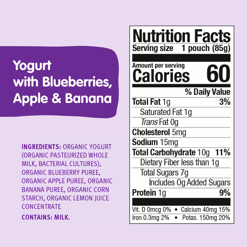 Classic Cow Breakfast Bundle: Cow Milk, 4-Grain, Blueberries, Apple & Banana Yogurt