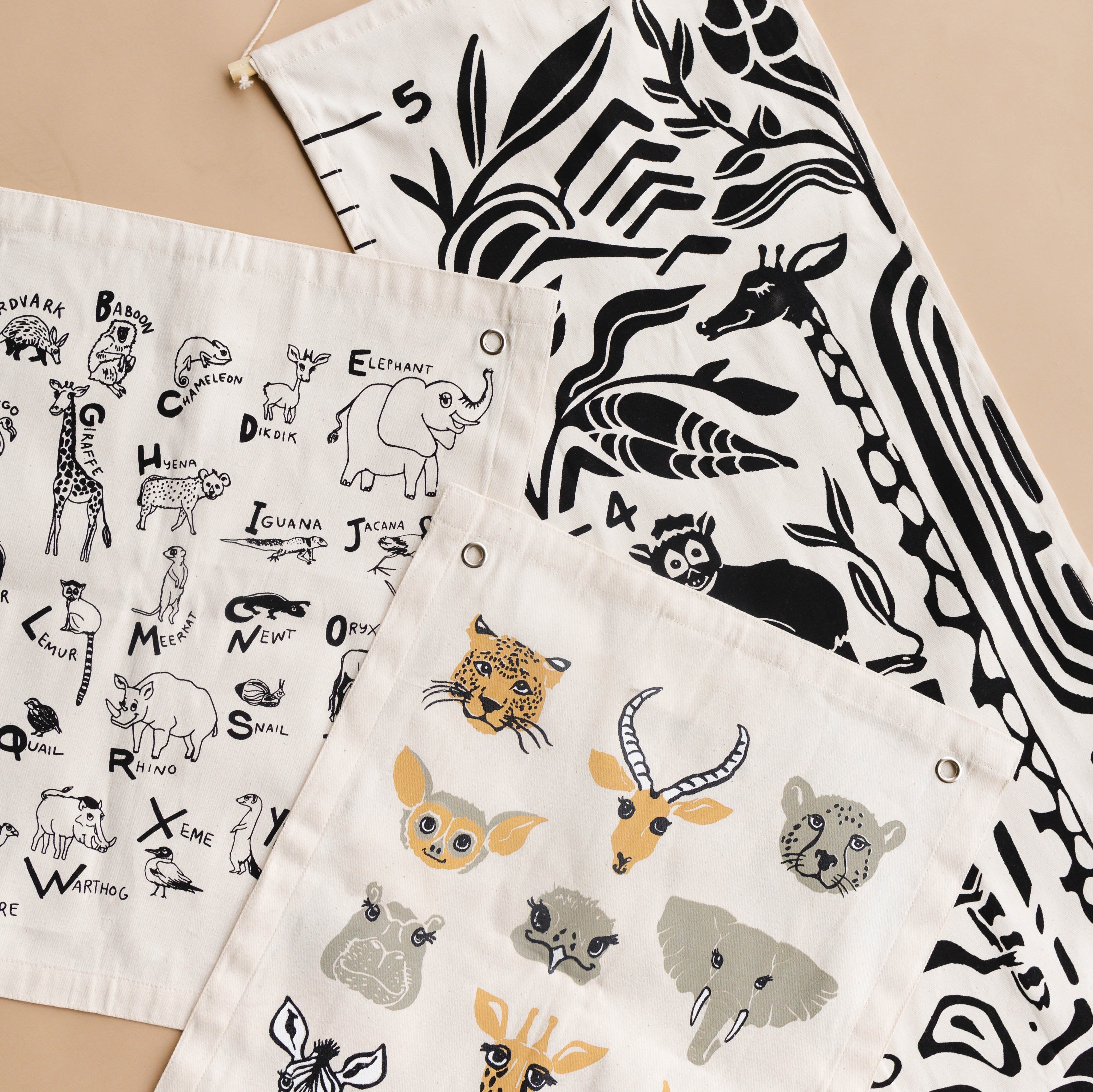 Animal Alphabet Canvas Banner | Educational Wall Hanging