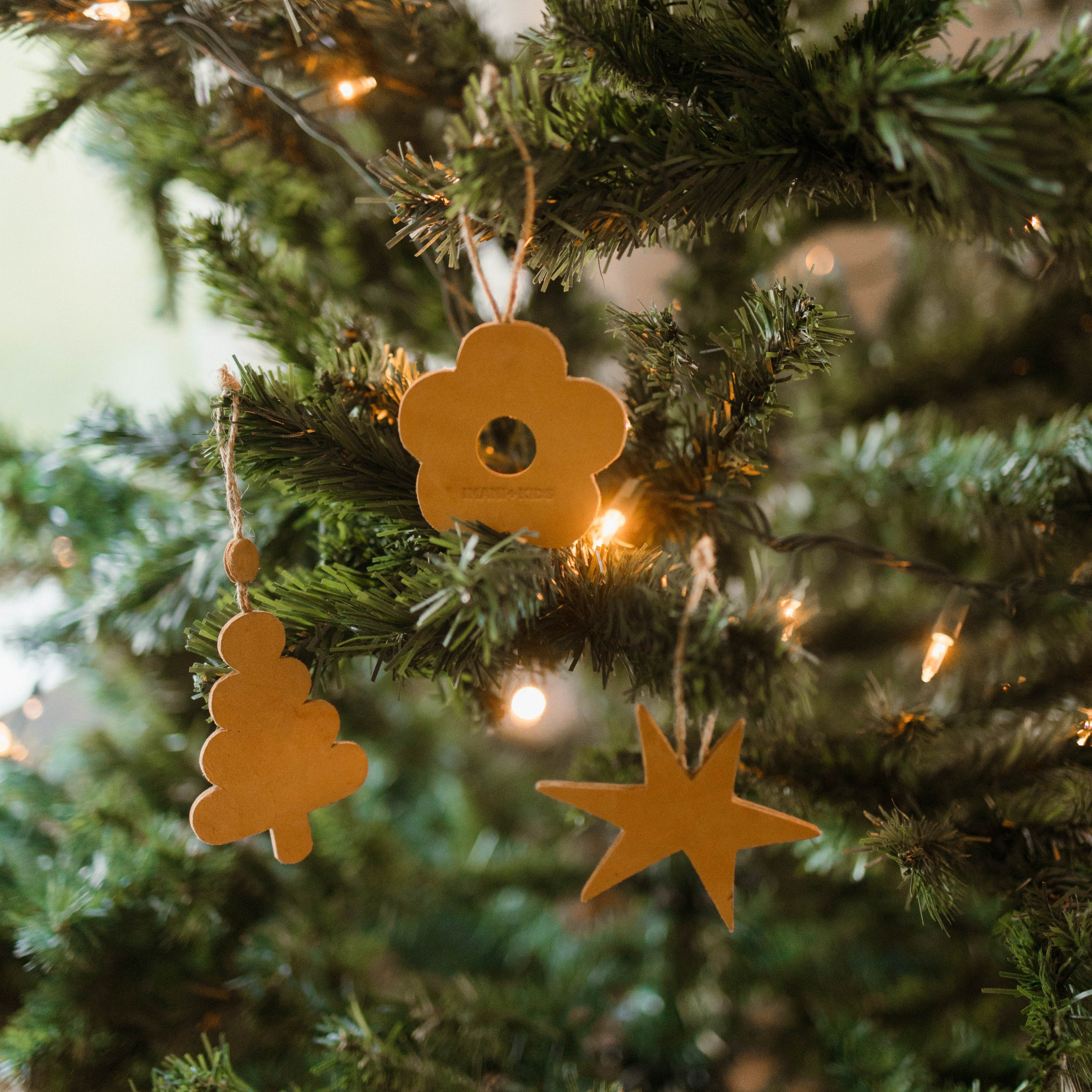 Christmas Tree Leather Ornament | Handmade & Sustainable