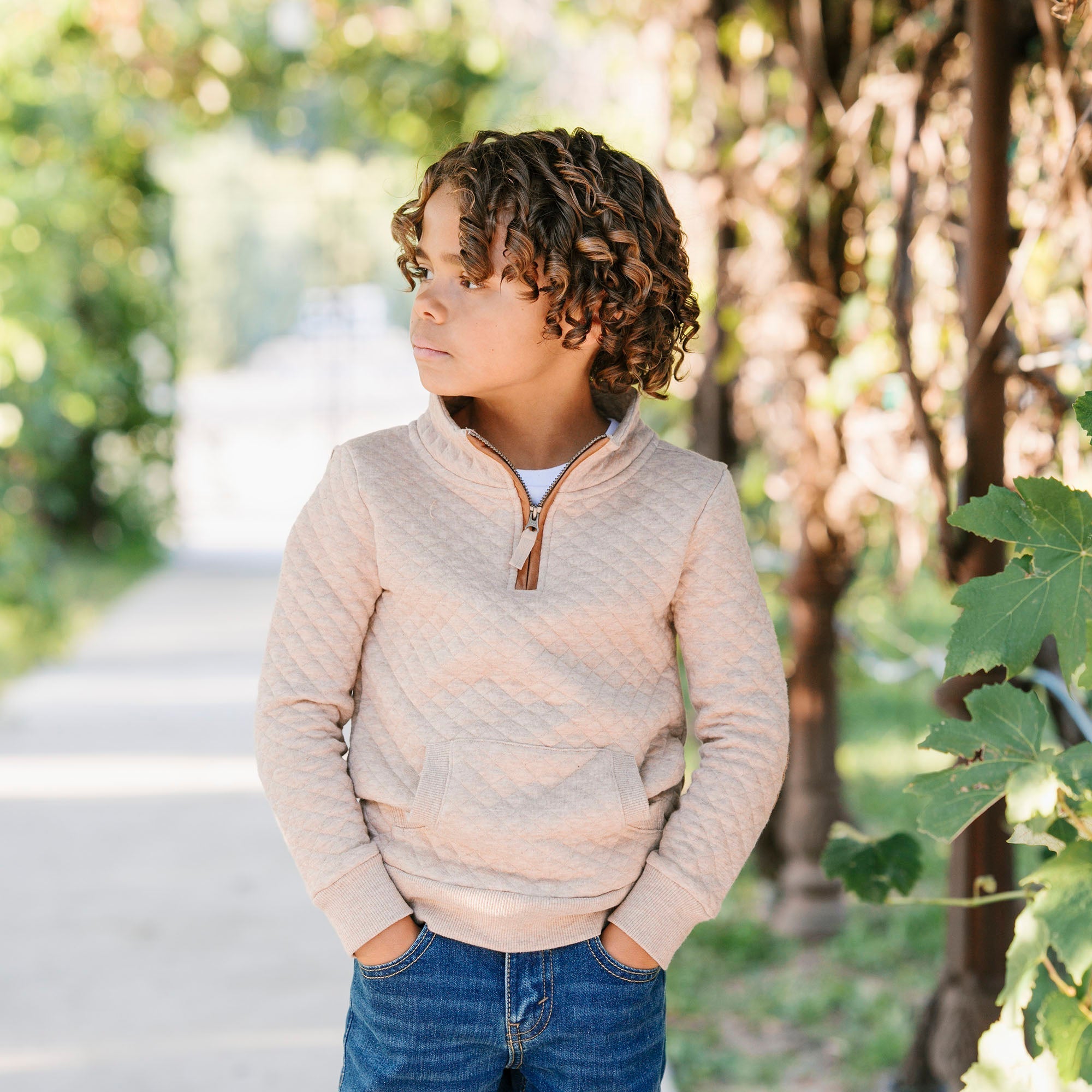 Quilted Kanga Half Zip