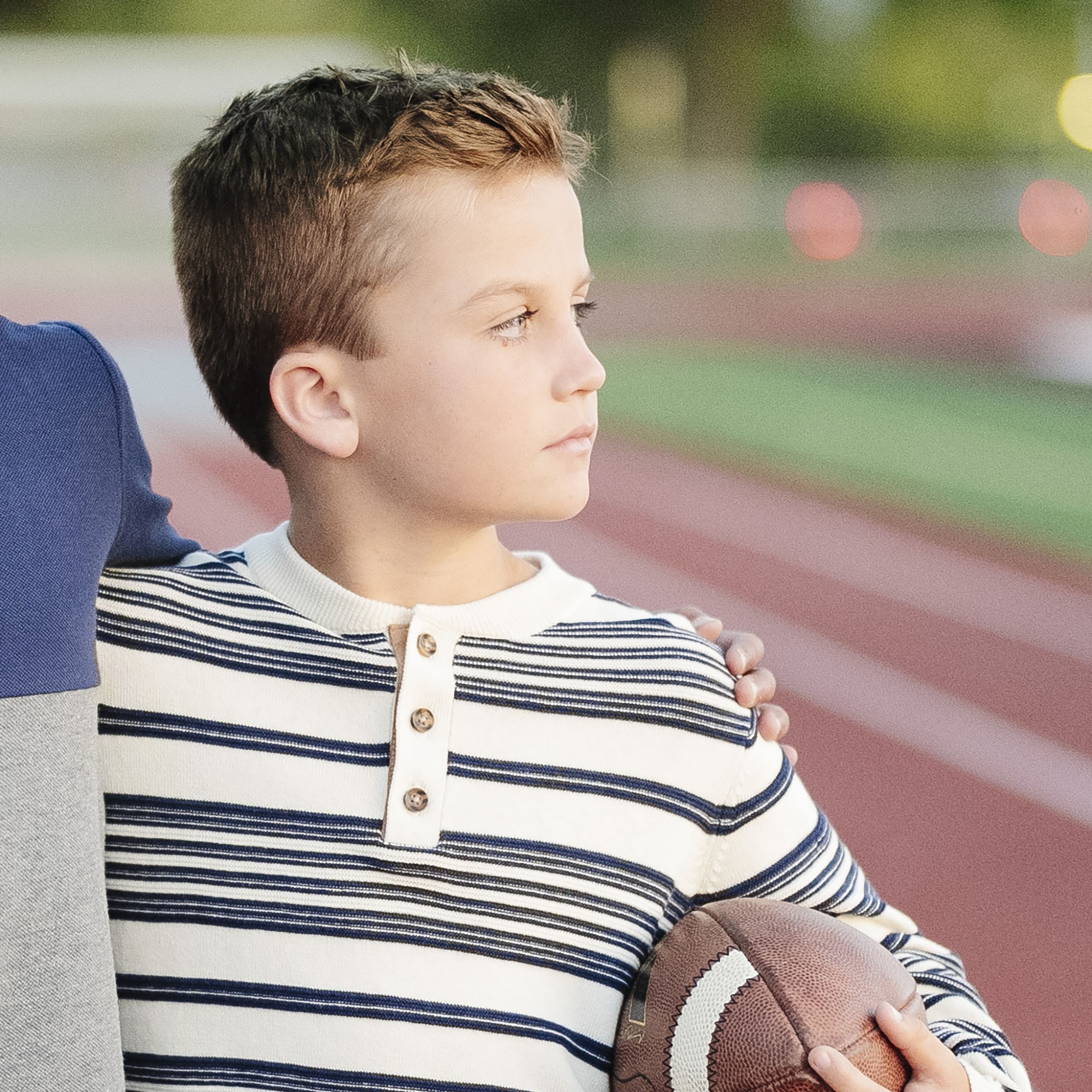 Organic Sweater Henley with Elbow Patches