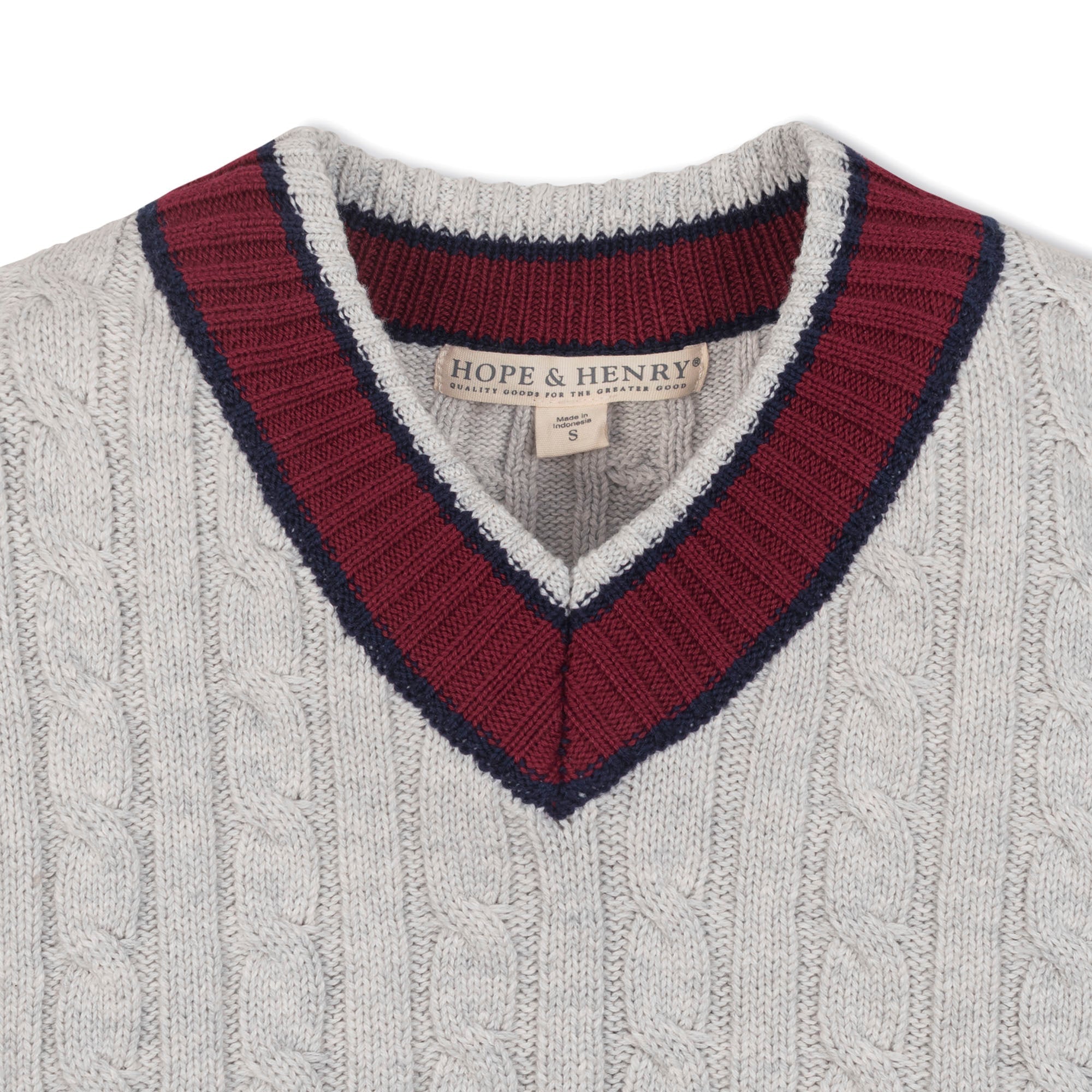 Organic V-Neck Cricket Sweater