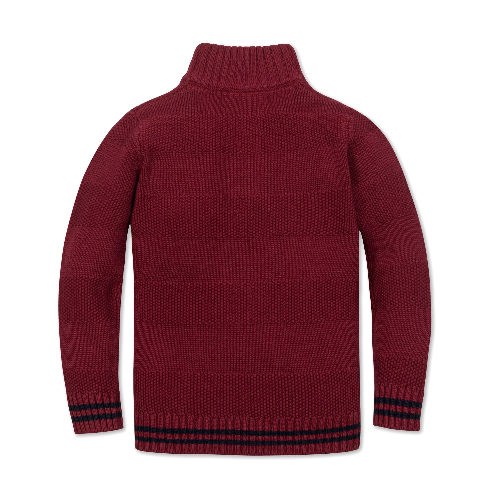 Organic Mock Neck Stripe Sweater