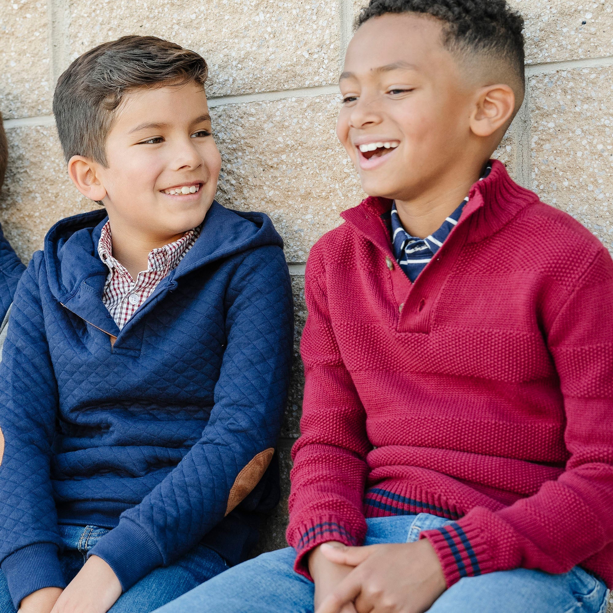 Organic Mock Neck Stripe Sweater