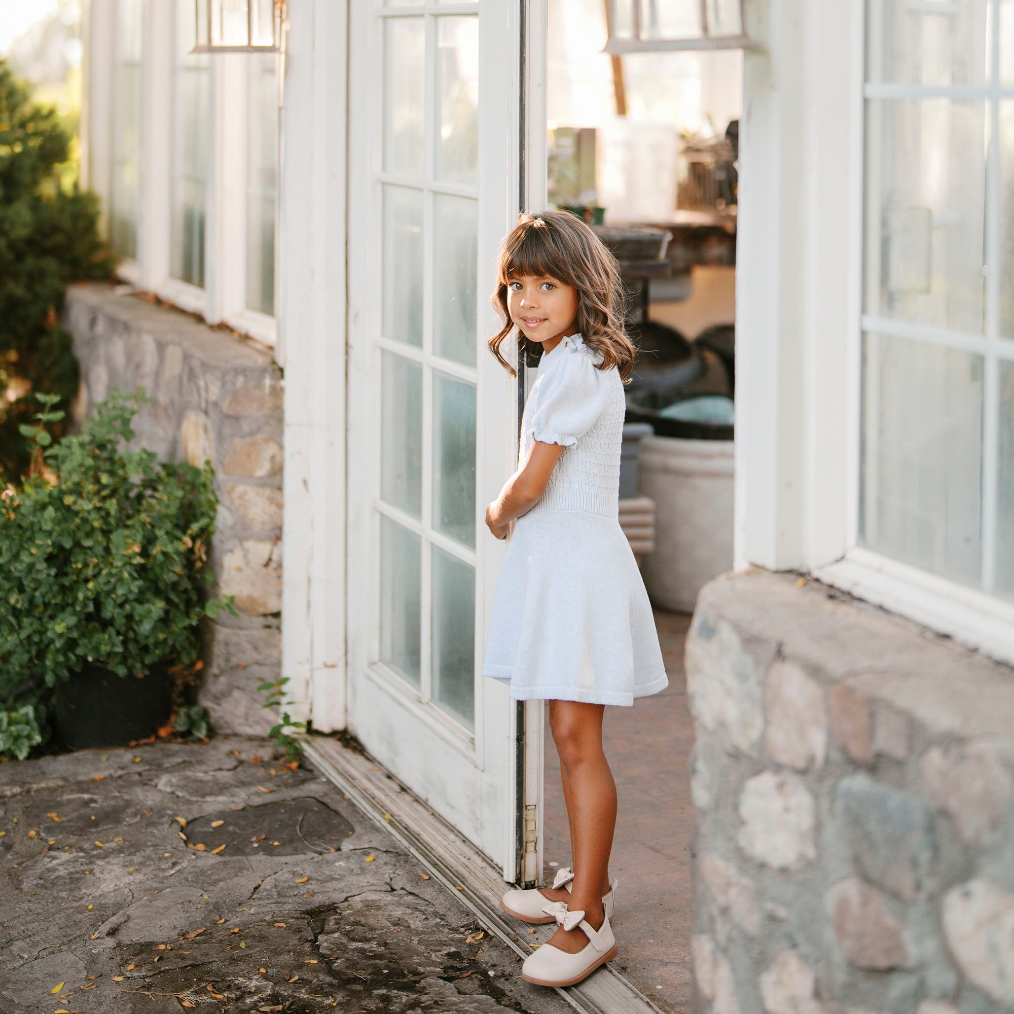 Organic Puff Sleeve Sweater Dress