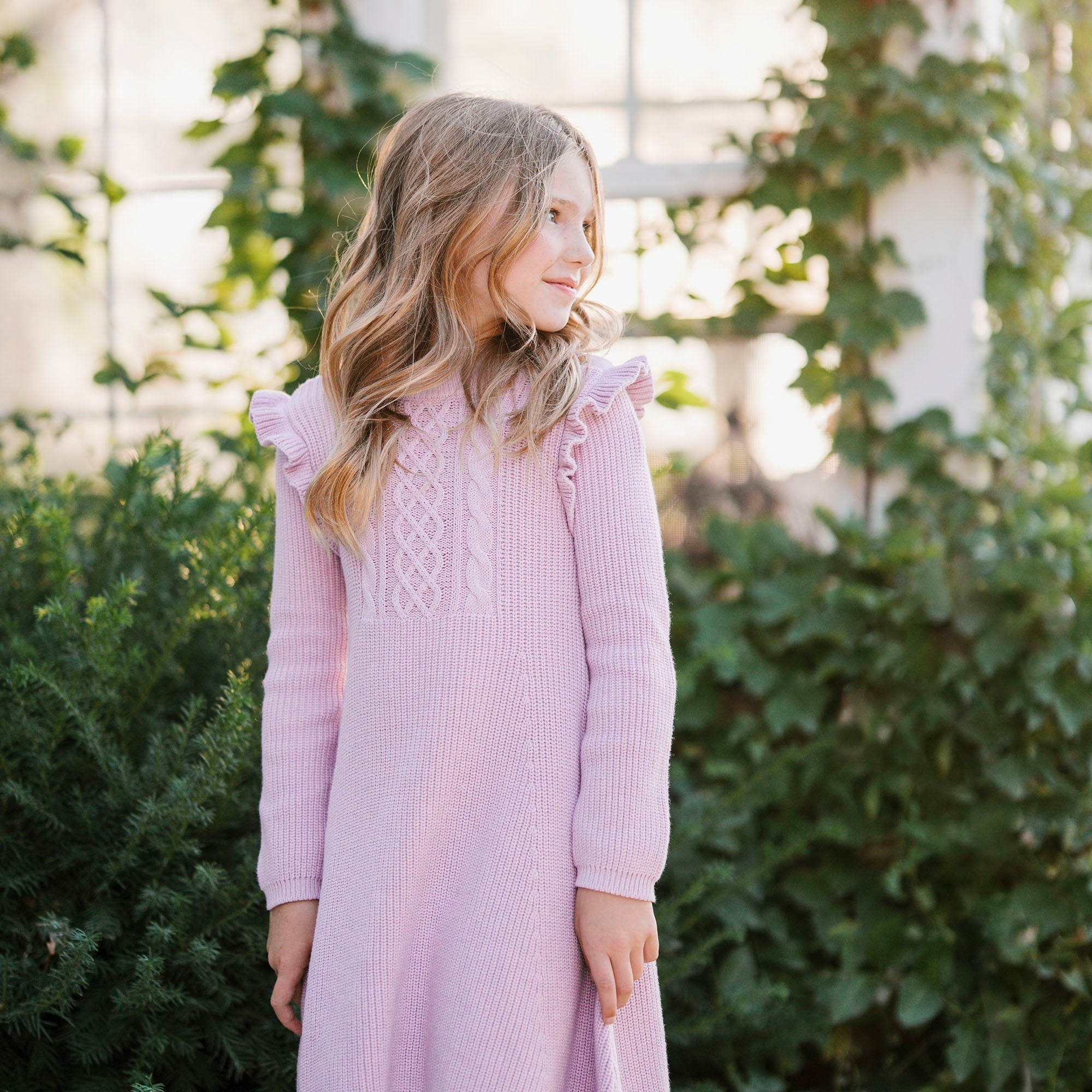 Organic Flutter Detail Sweater Dress