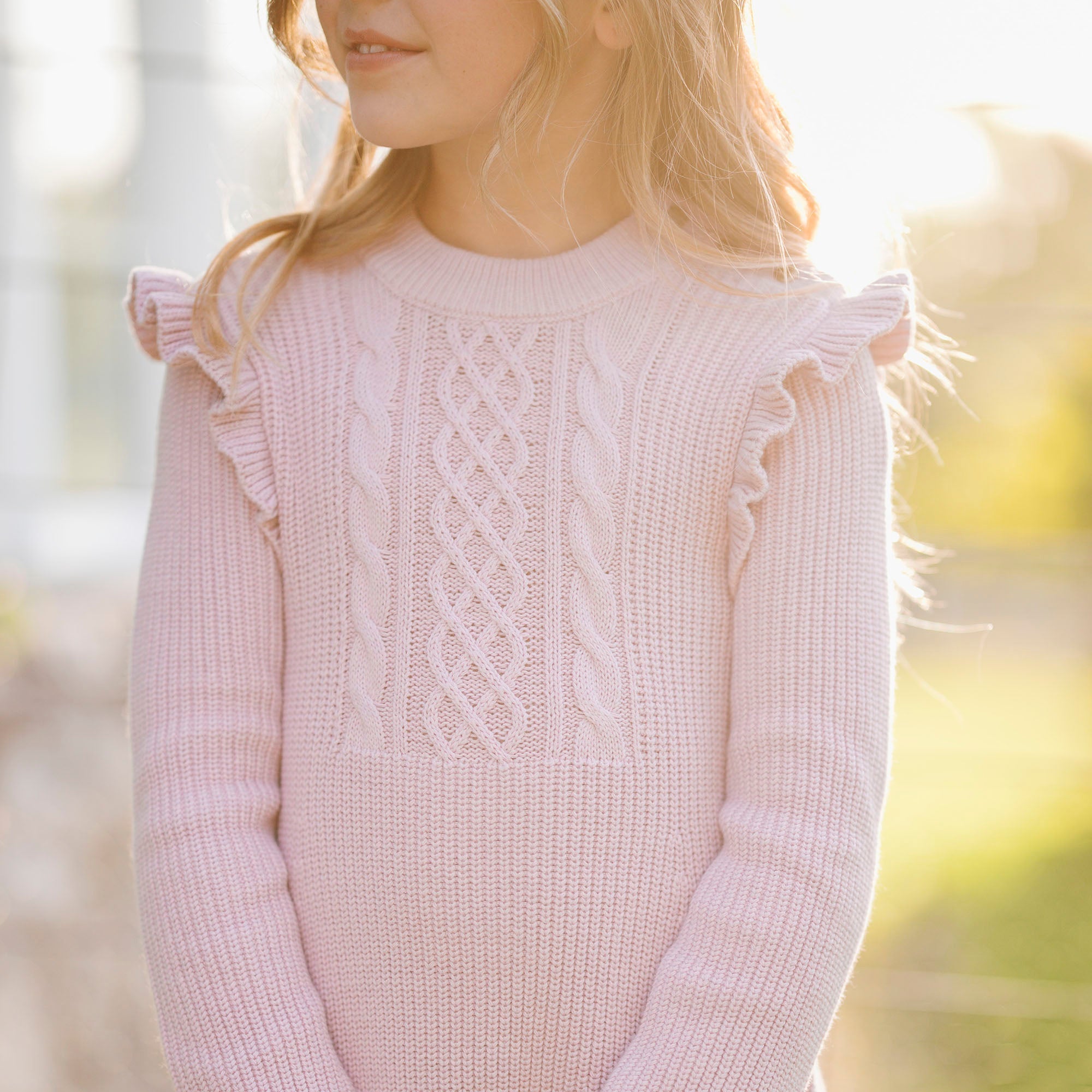 Organic Flutter Detail Sweater Dress