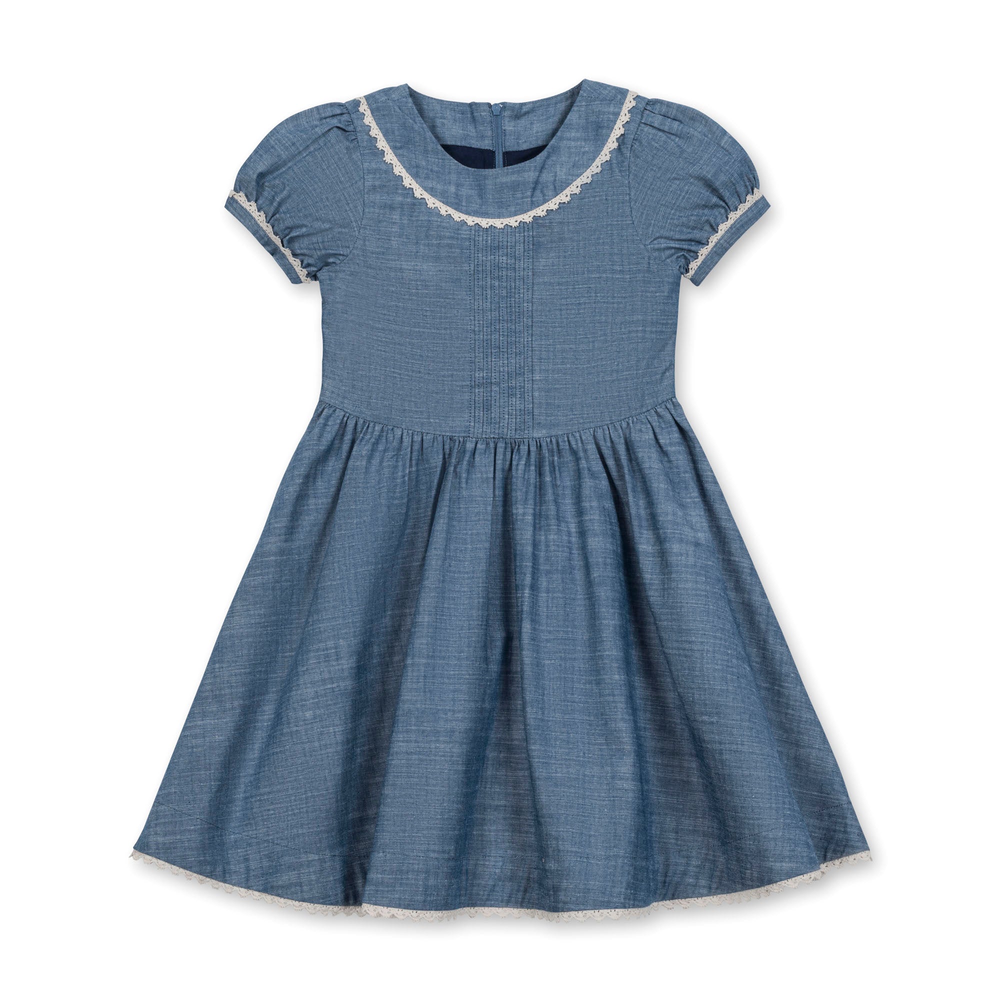 Organic Pintuck Chambray Dress