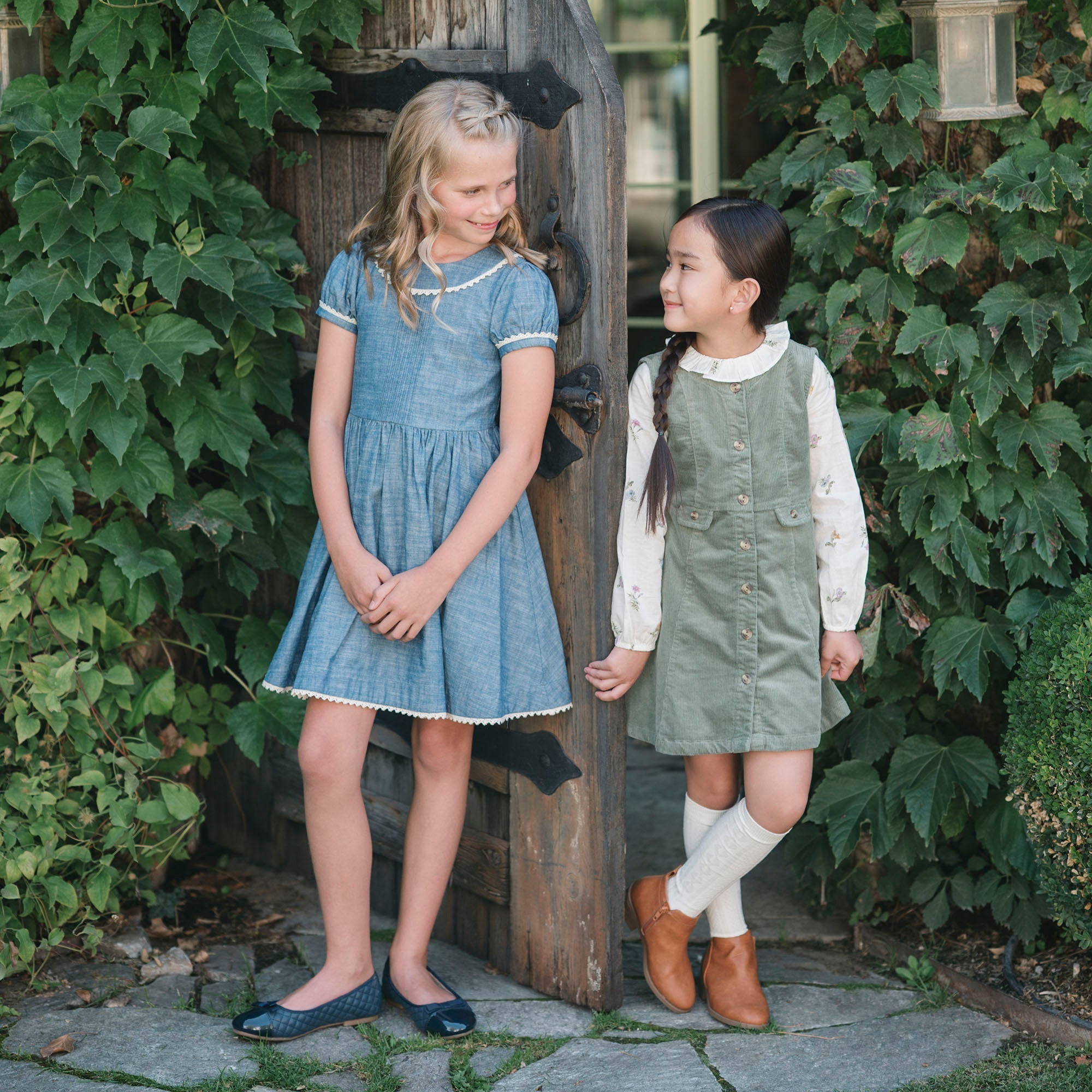 Organic Pintuck Chambray Dress