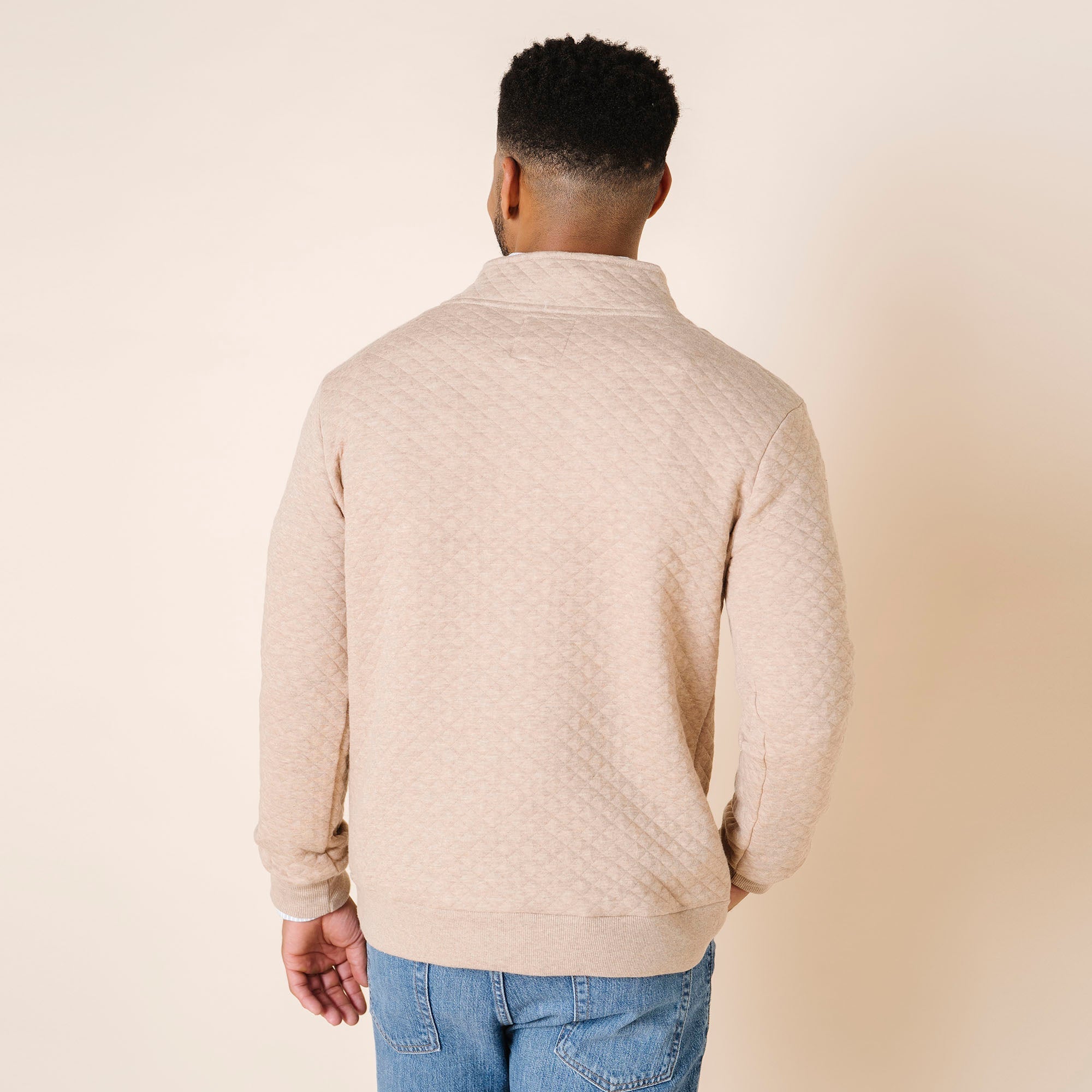 Quilted Half Zip Pullover