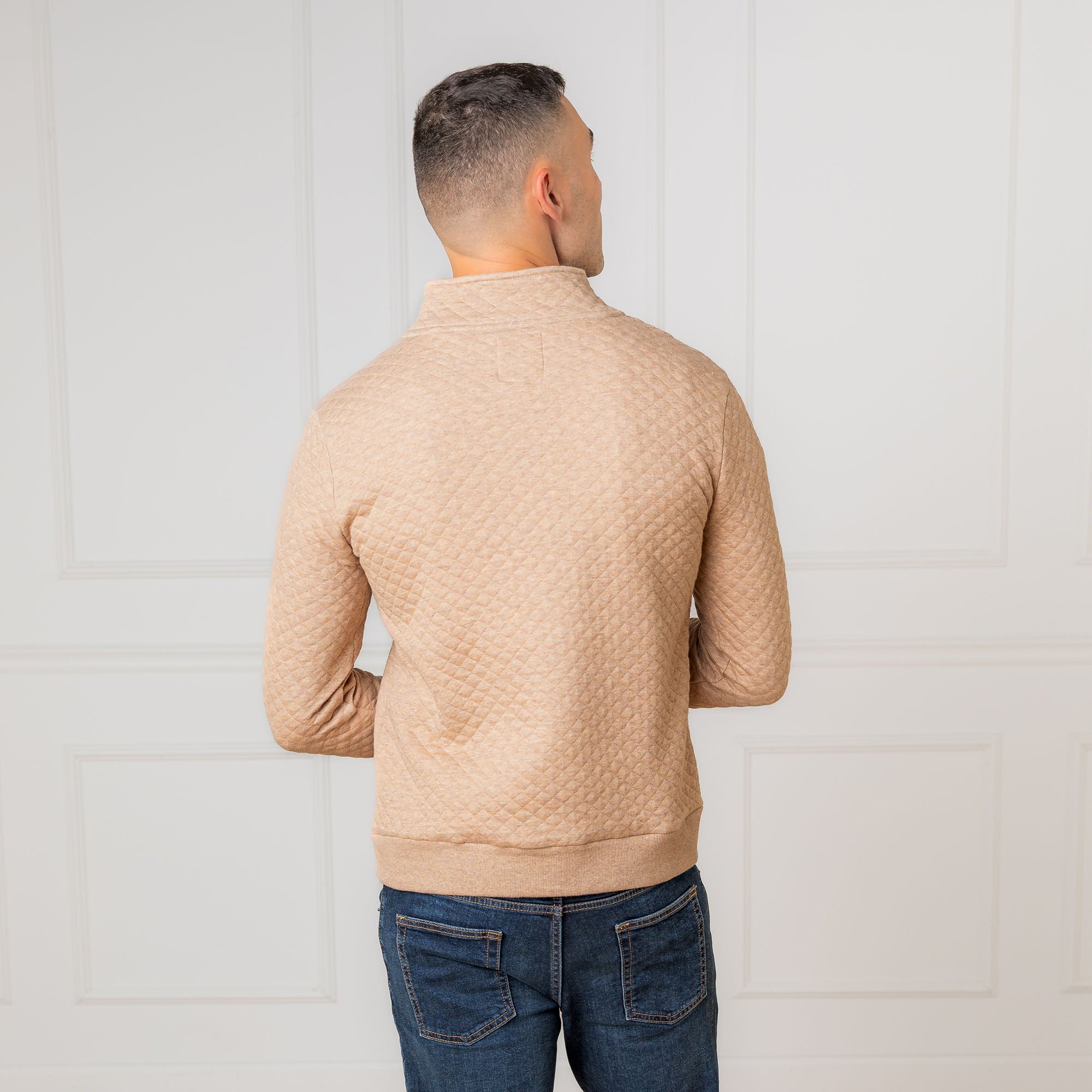 Quilted Half Zip Pullover