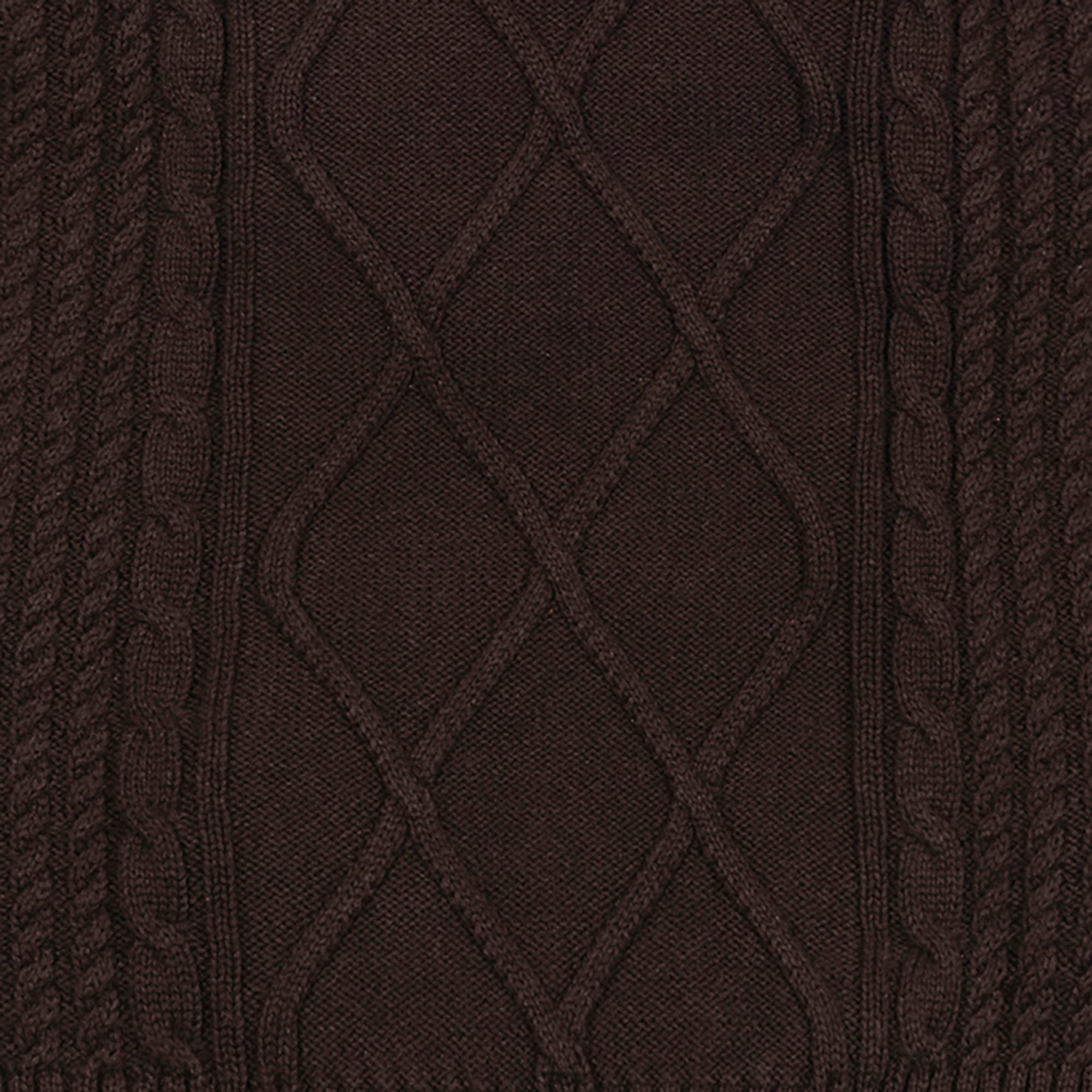 Organic Mock Neck Cable Sweater