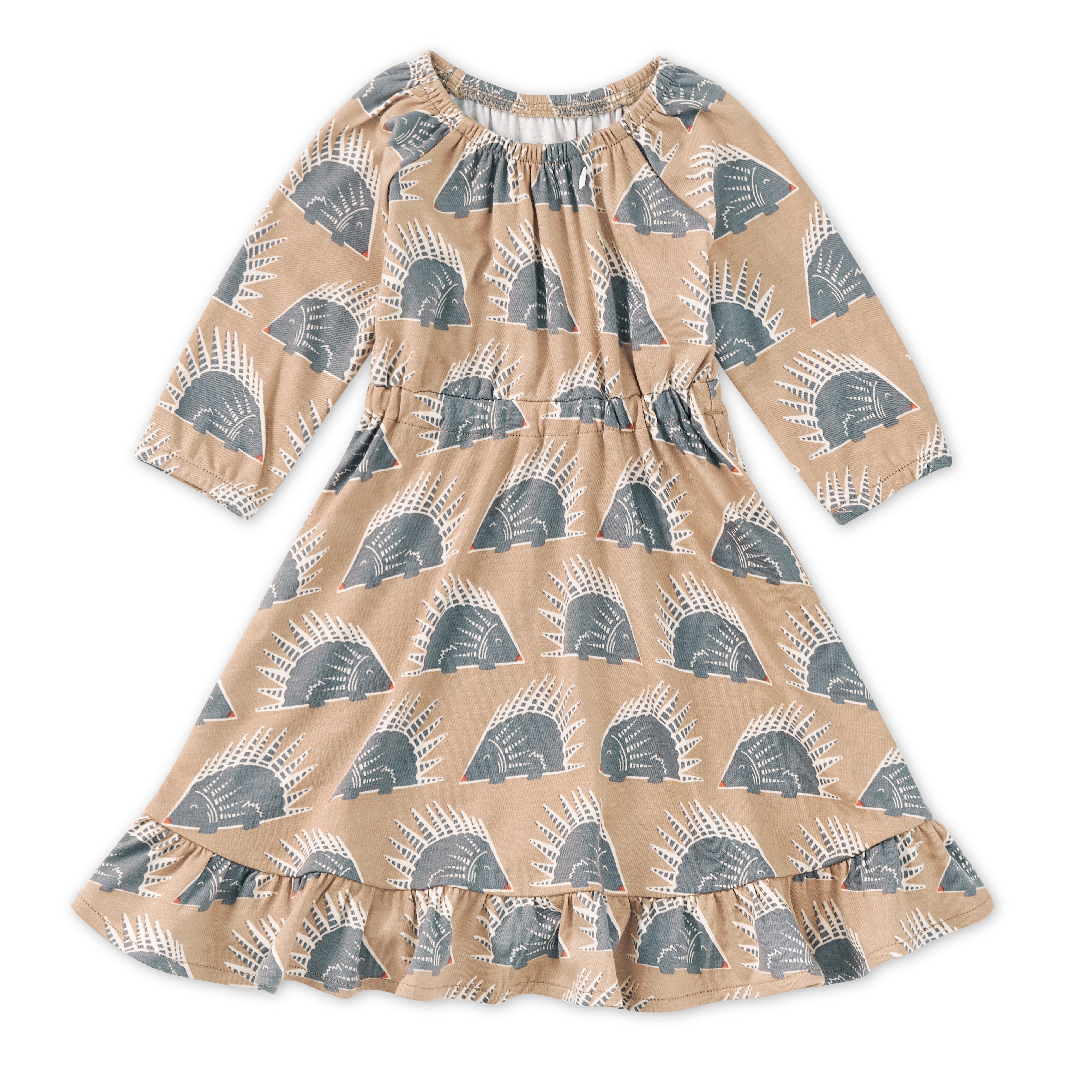 Bamboo Blend L/S Ruffle Dress - Chill Quill