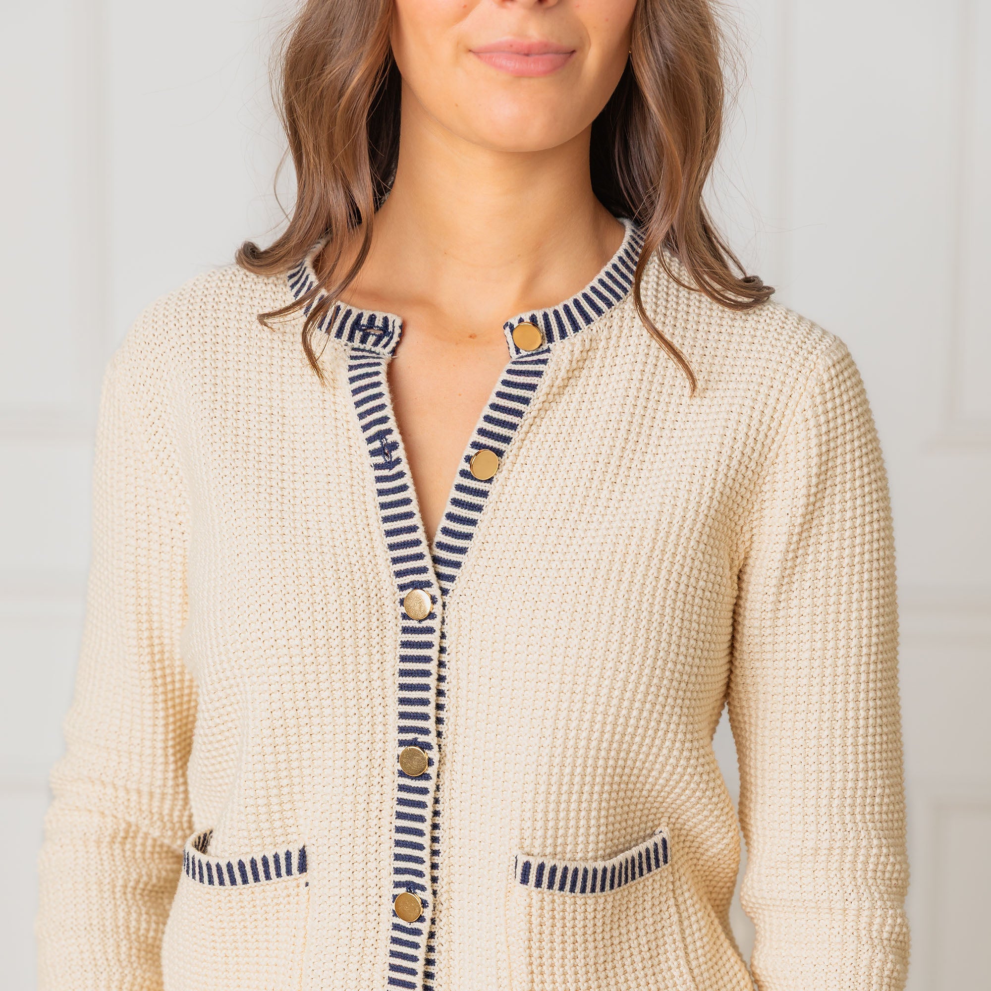 Organic Tweed Sweater Cardigan