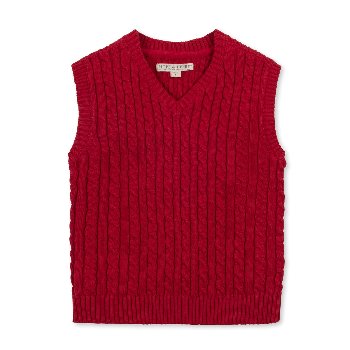 Organic Cable Sweater Vest