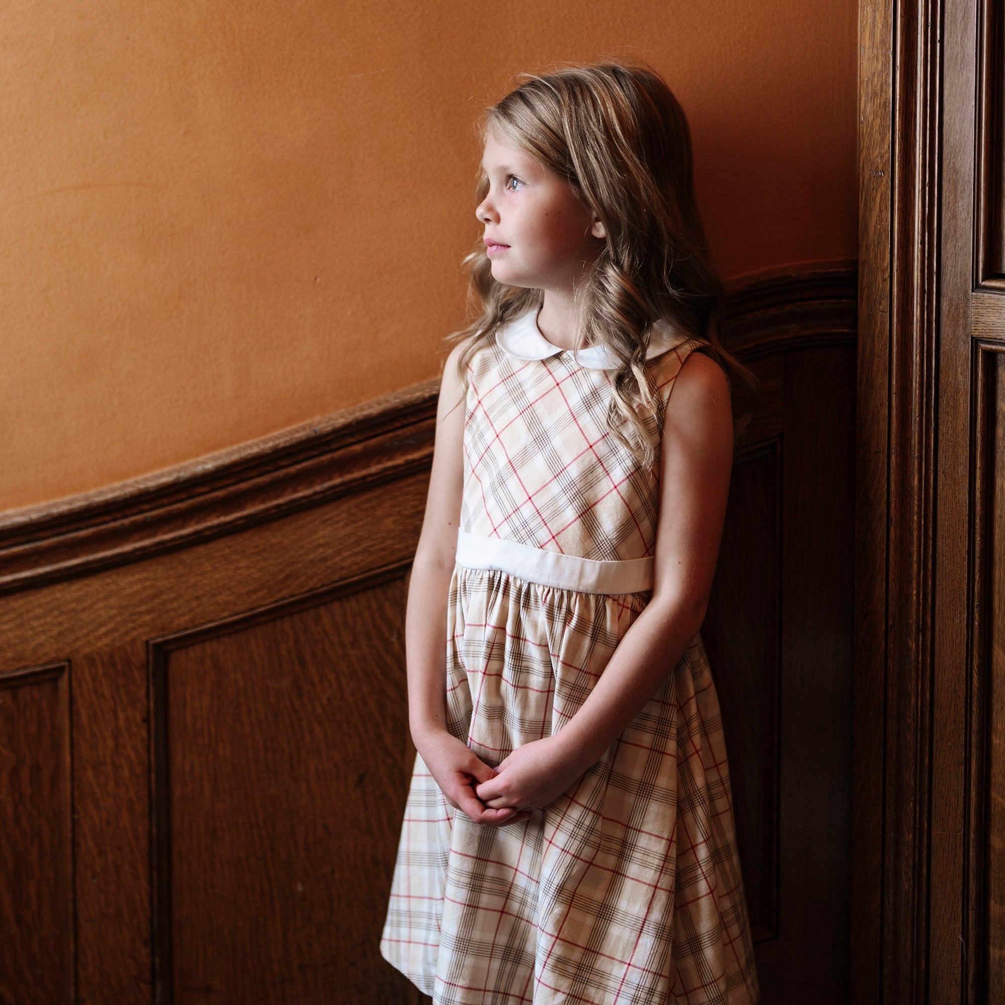 Organic Sleeveless Peter Pan Collar Party Dress