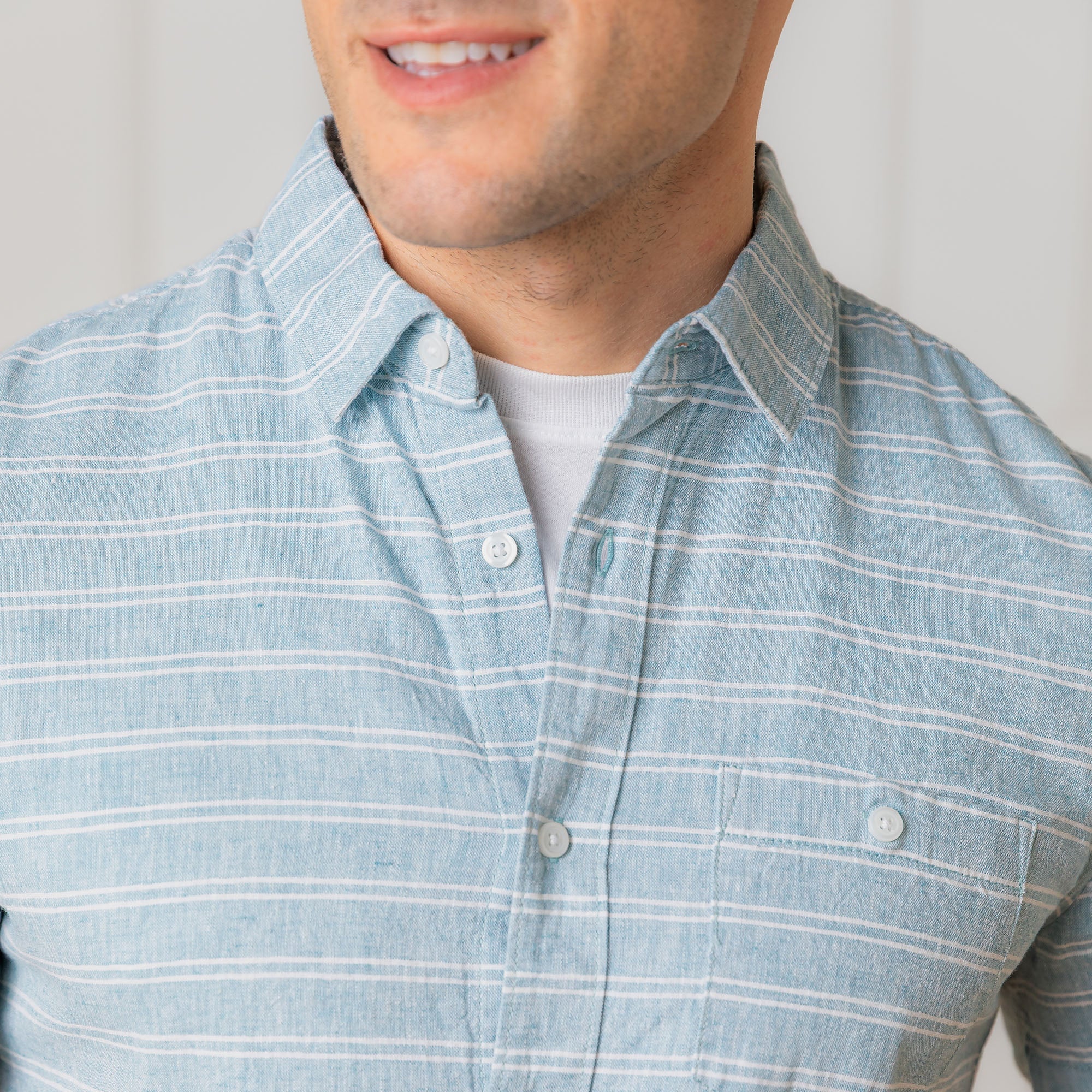 Linen Short Sleeve Button Down Shirt