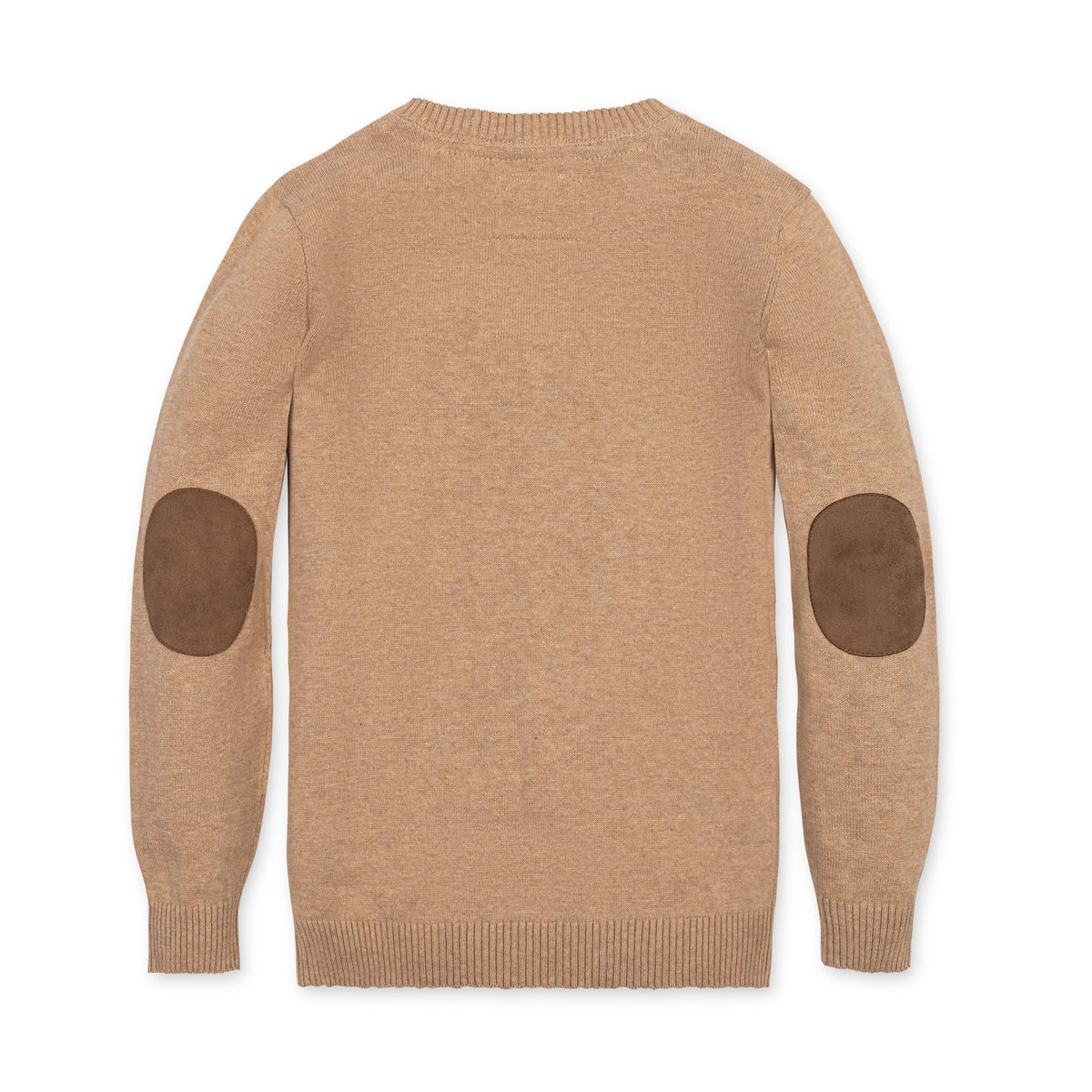Organic V-Neck Sweater with Elbow Patches