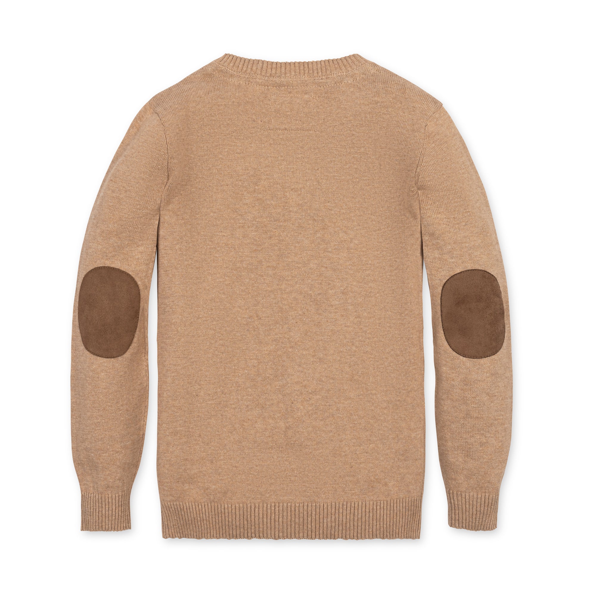 Organic V-Neck Sweater with Elbow Patches