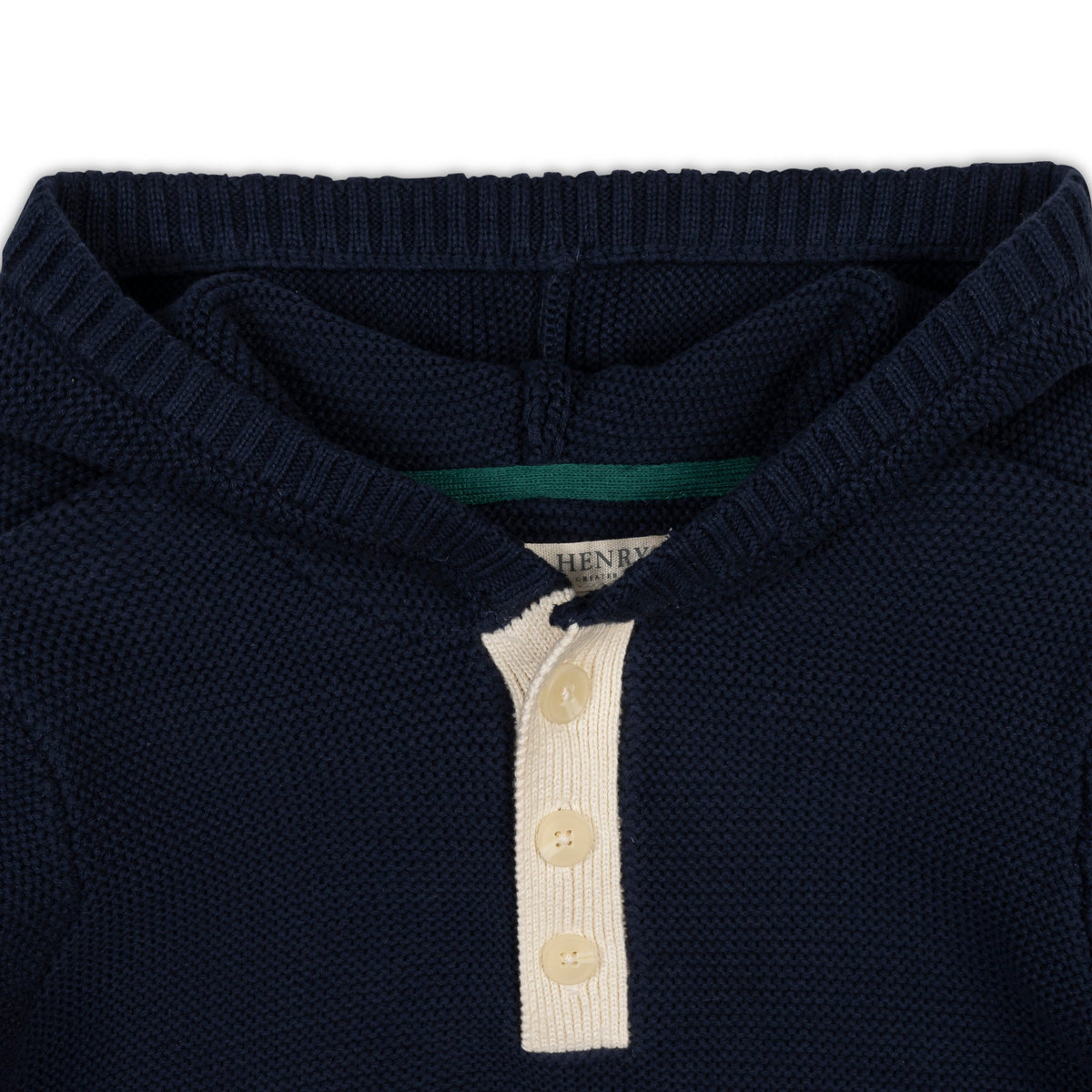 Organic Henley Sweater Hoodie