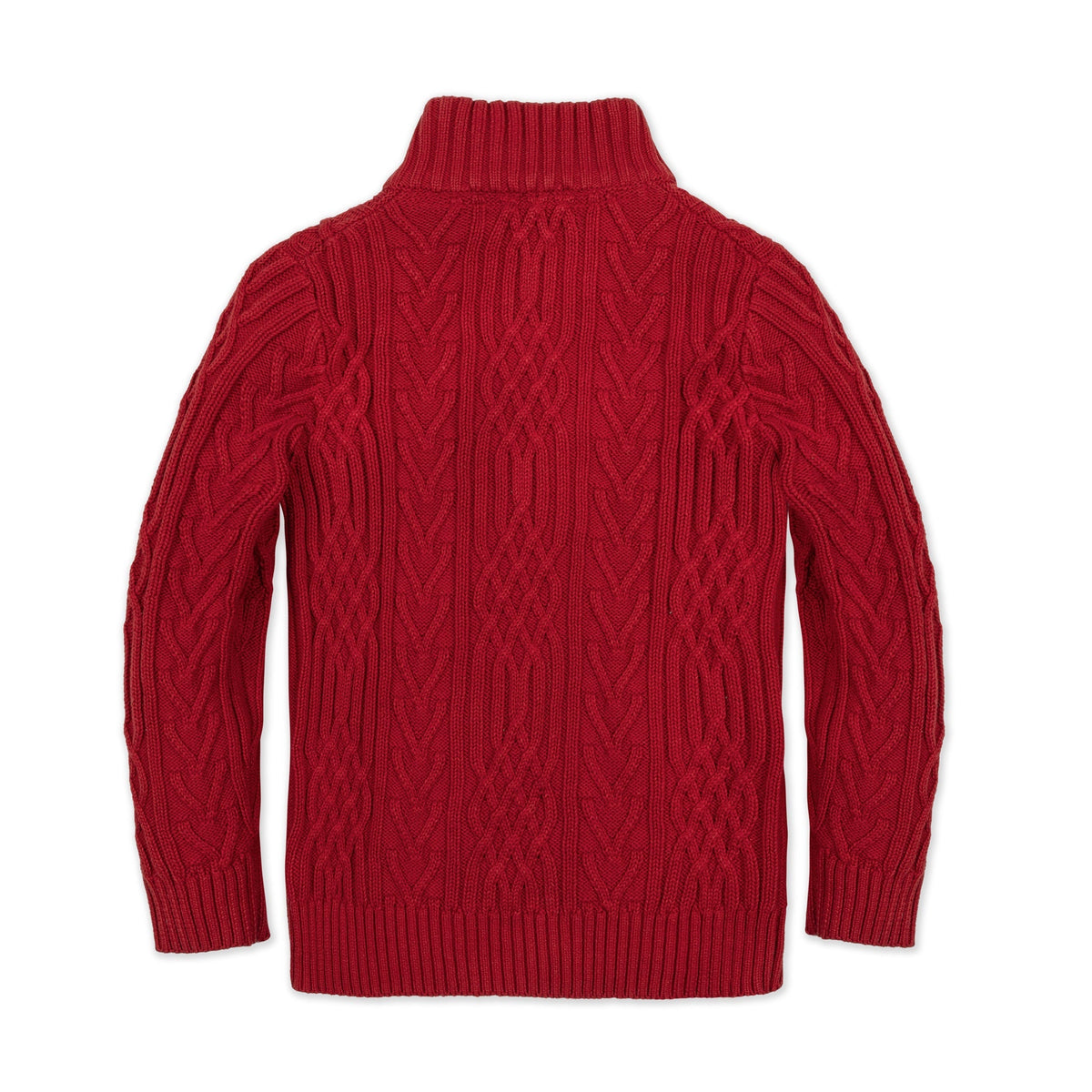 Organic Mock Neck Cable Sweater