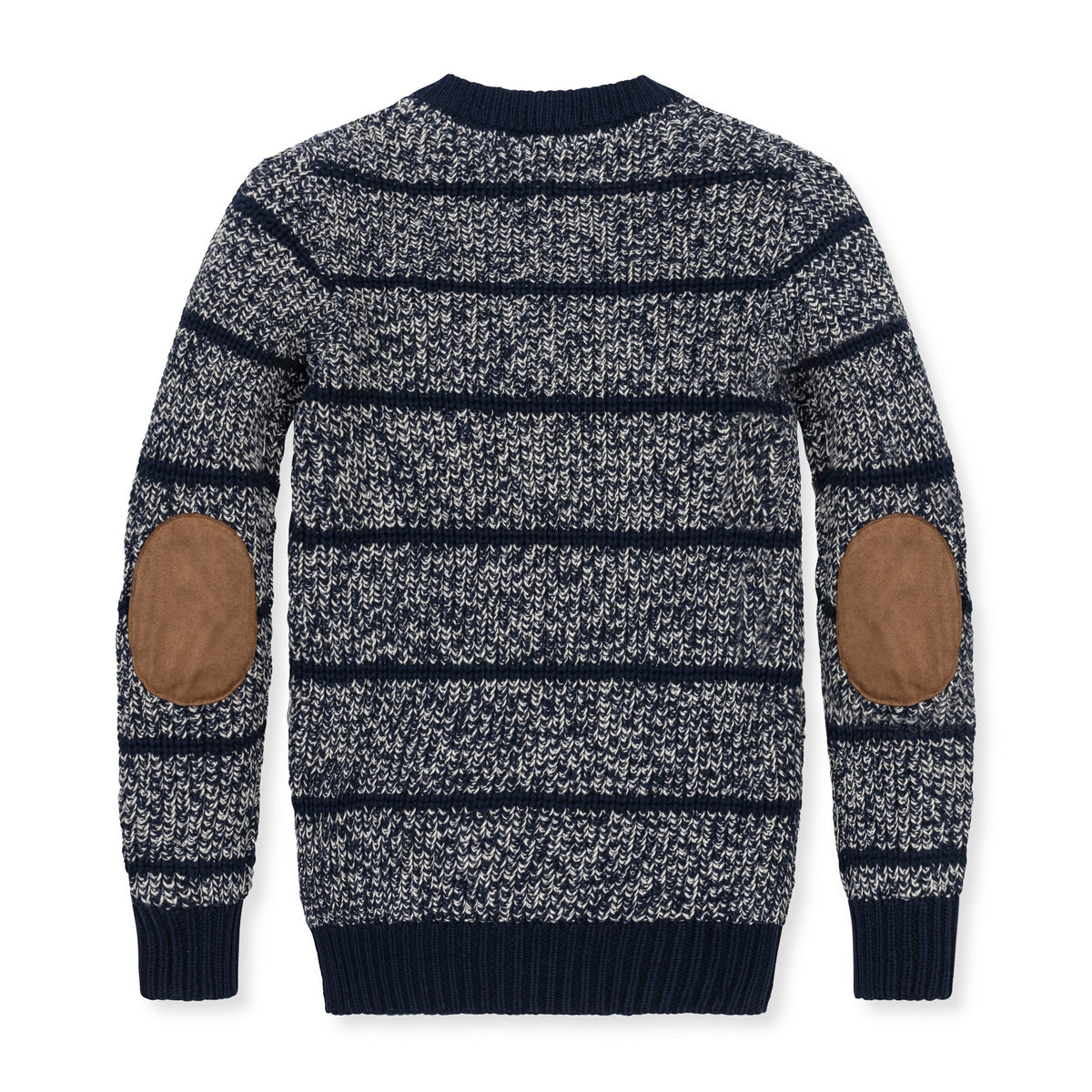 Organic Sweater Henley with Elbow Patches