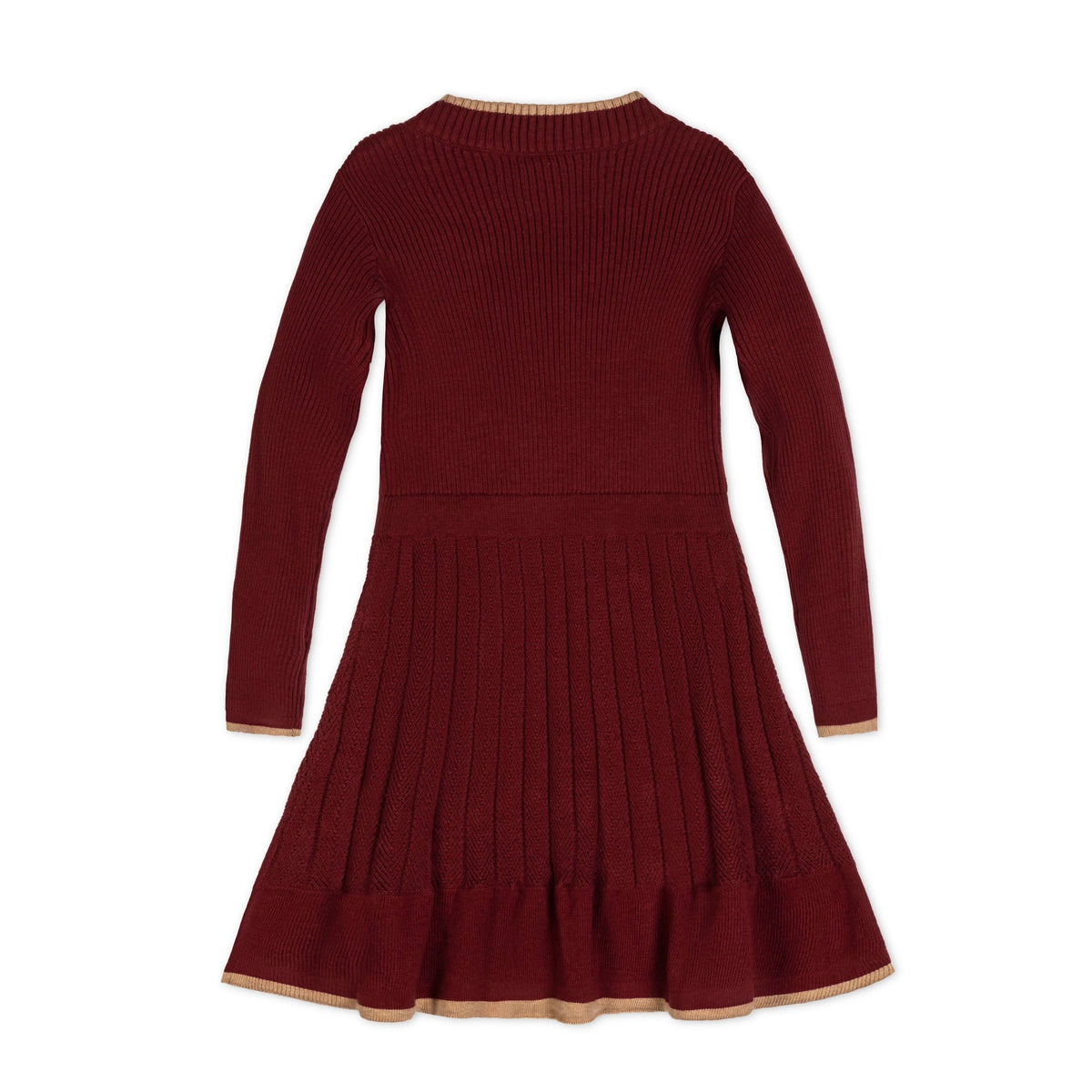 Organic Mock Neck Flounce Sweater Dress