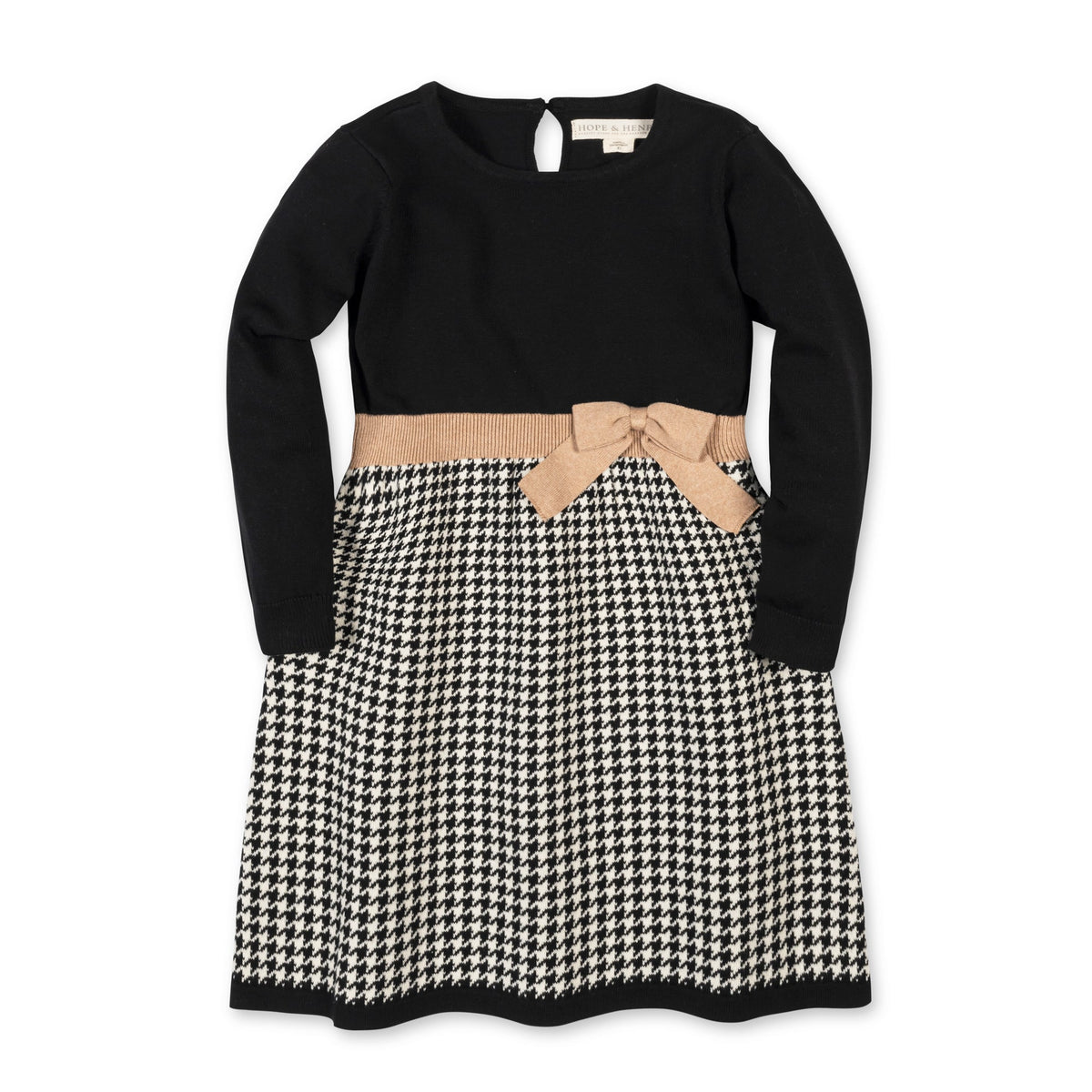 Organic Skater Sweater Dress with Bow