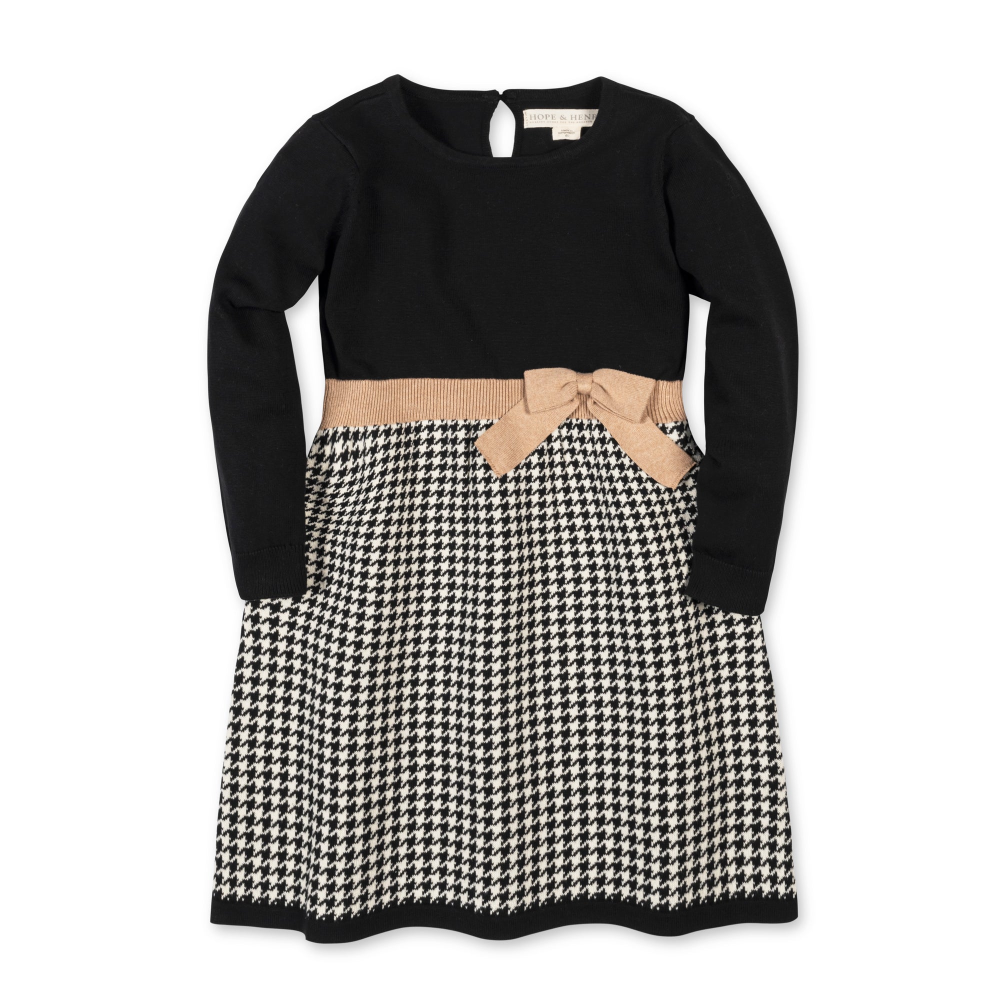 Organic Skater Sweater Dress with Bow