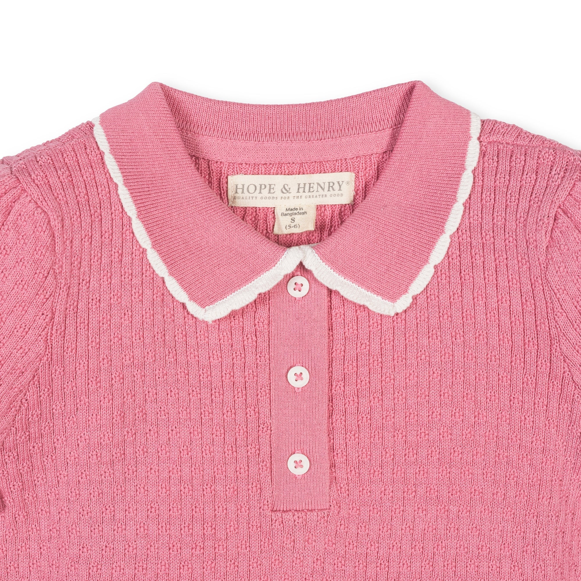 Organic Peter Pan Collar Sweater Polo