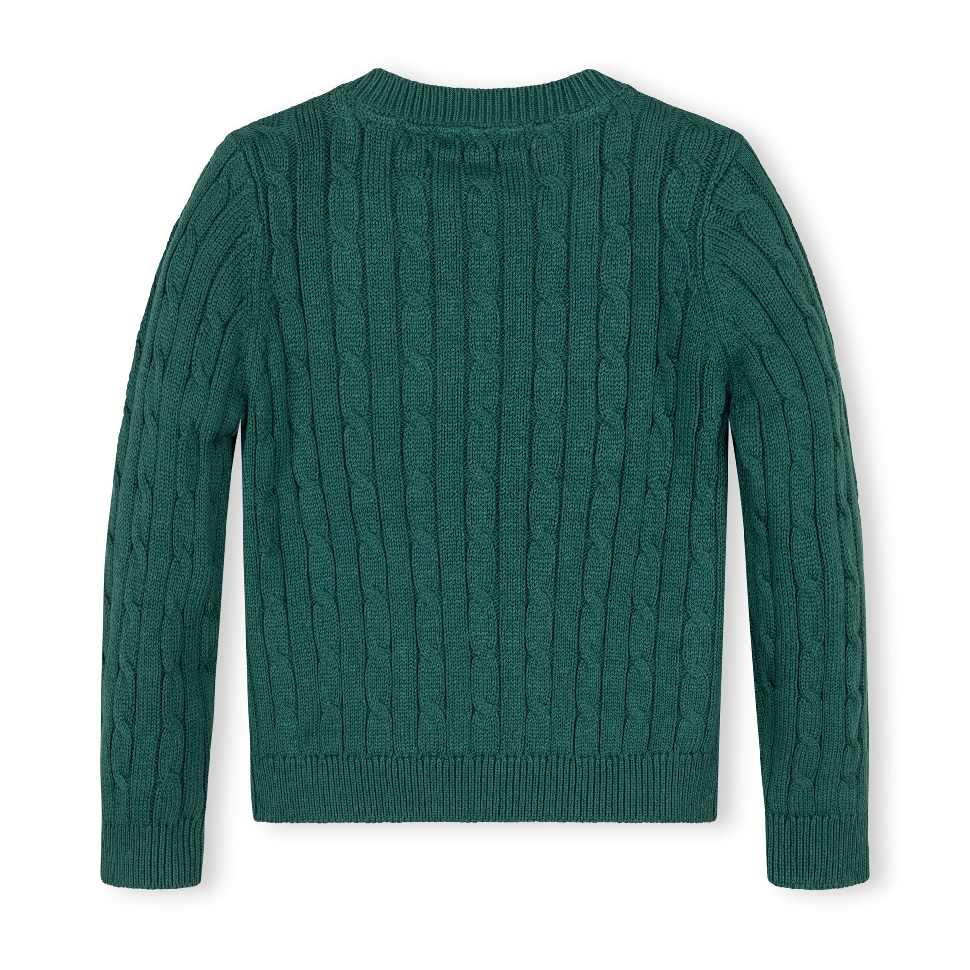 Organic Crew Neck Cable Sweater