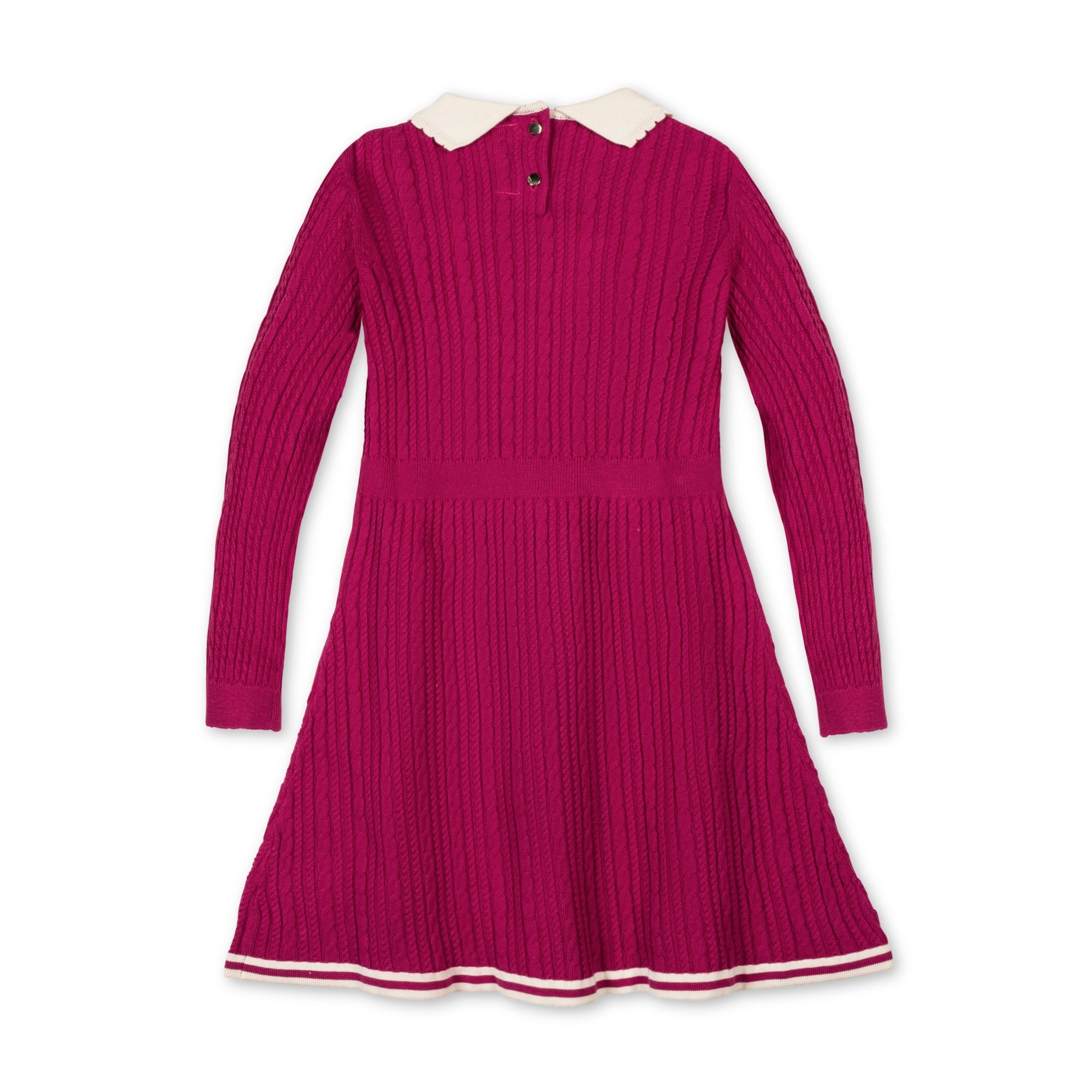 Organic Collared French Cable Sweater Dress
