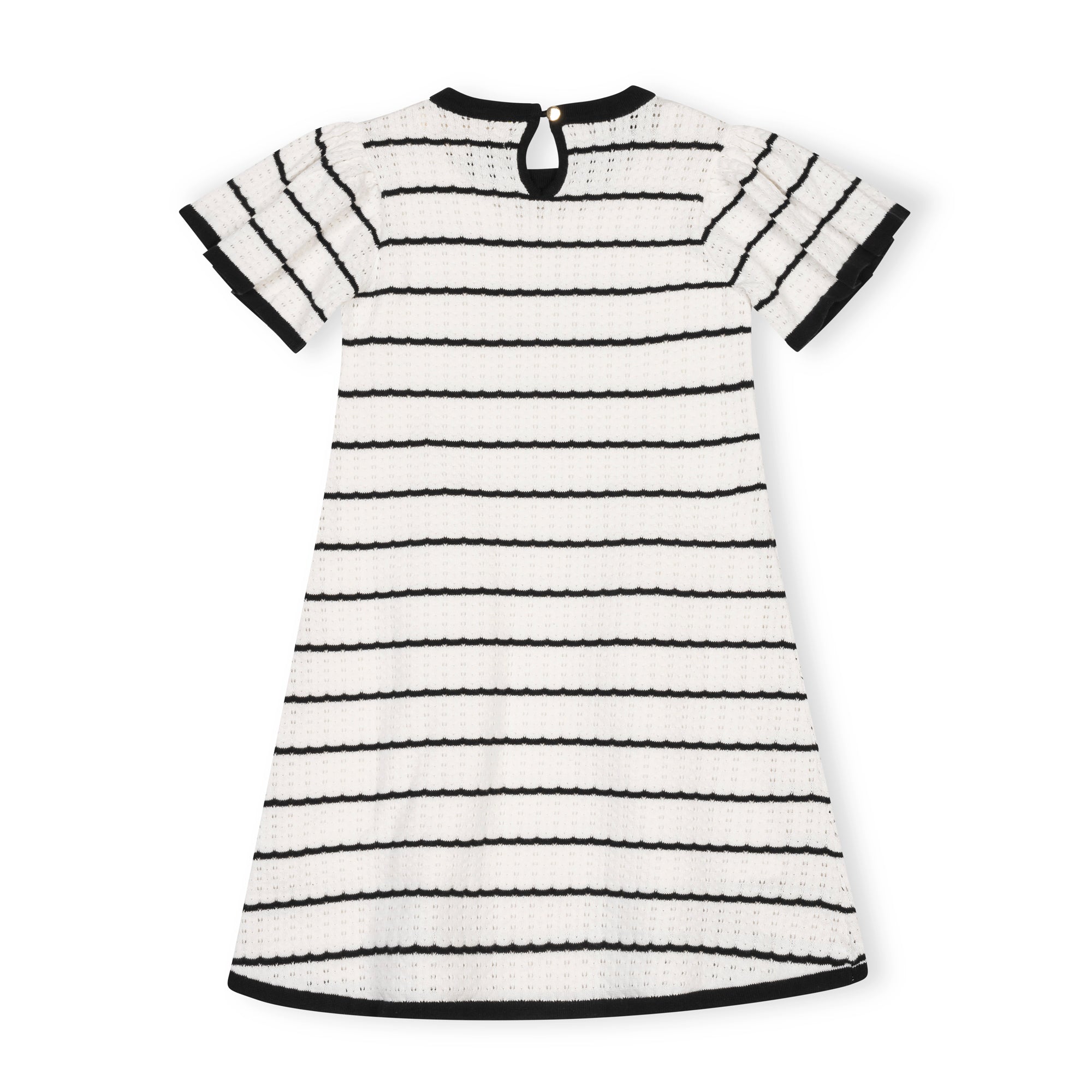 Organic Bow Detail Pointelle Sweater Dress