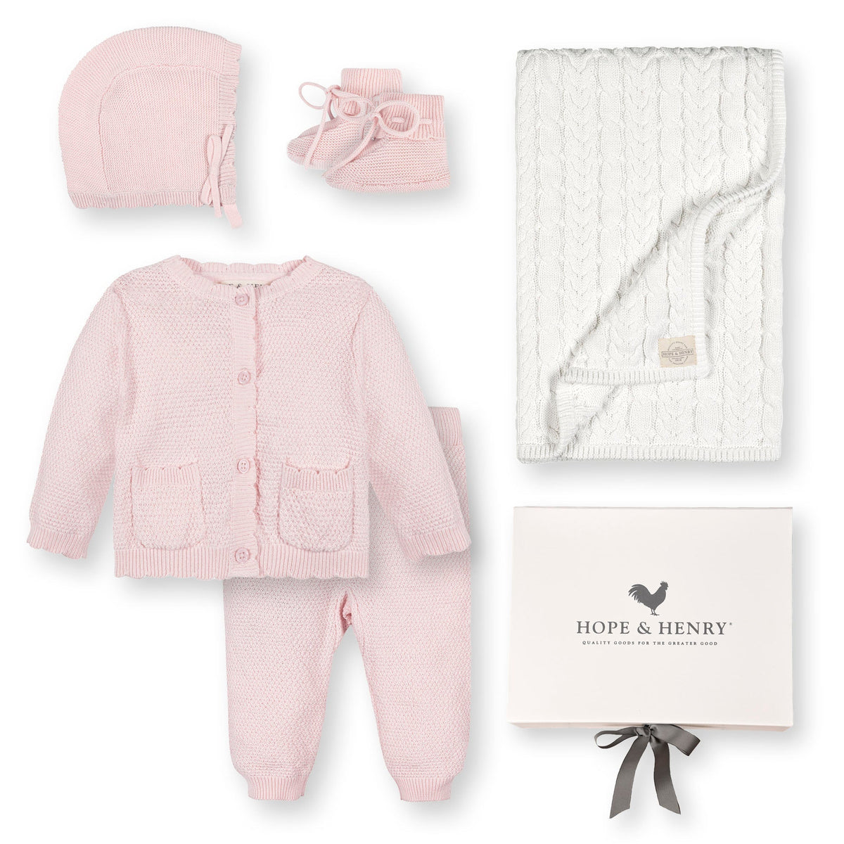 Organic Sweater Scallop 5-Piece Boxed Gift Set
