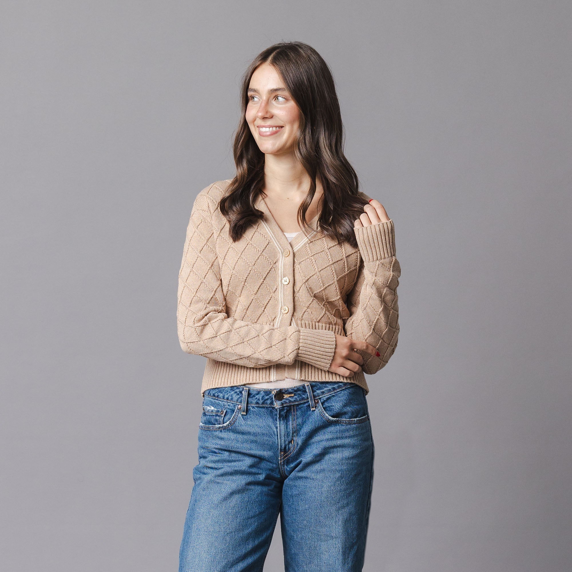 Organic V-Neck Cardigan